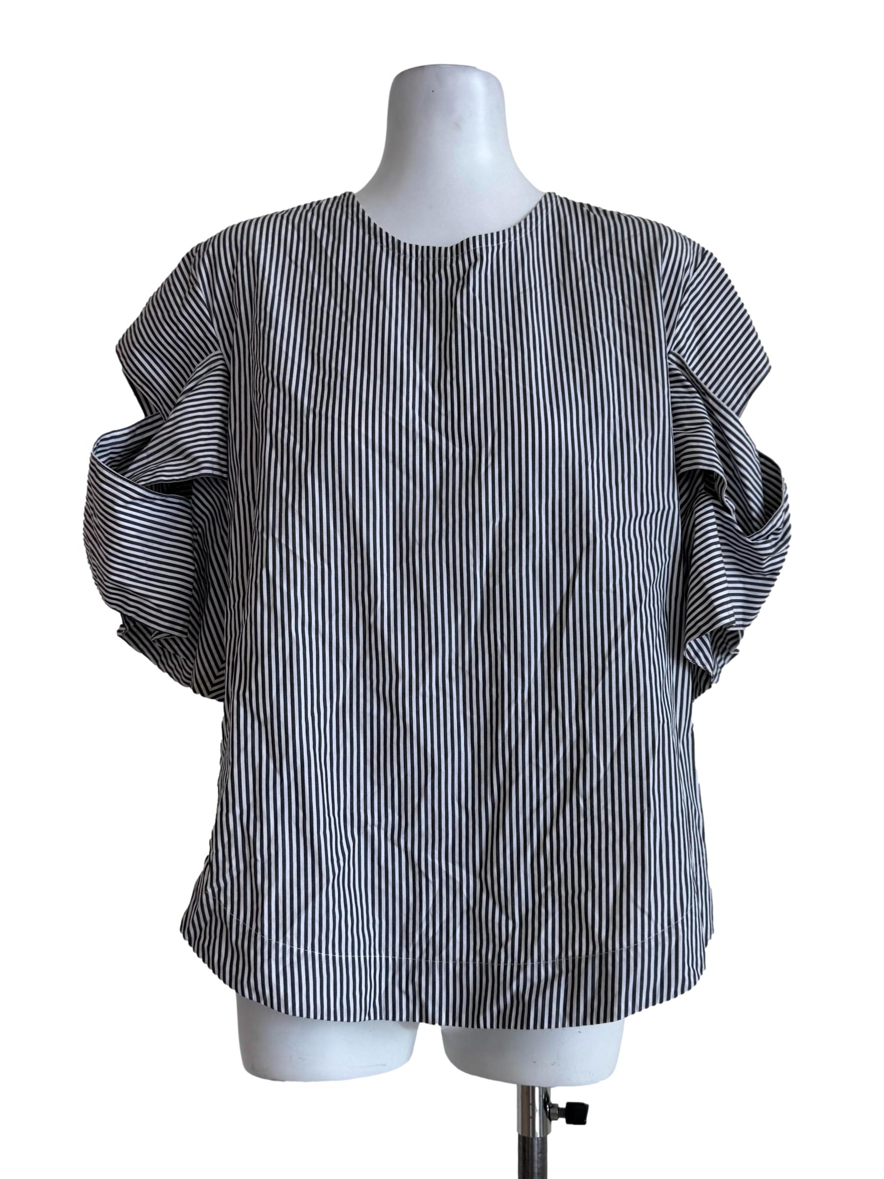 Dusty Grey Stripes Top