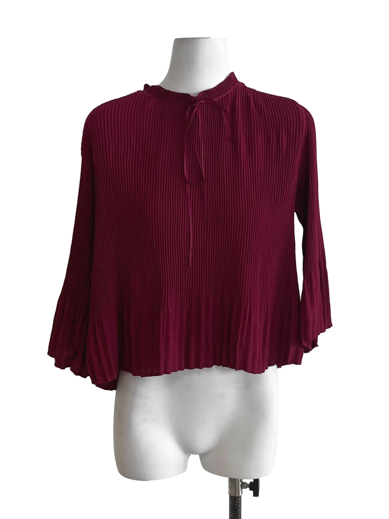 Jam Purple Pleated Blouse LB