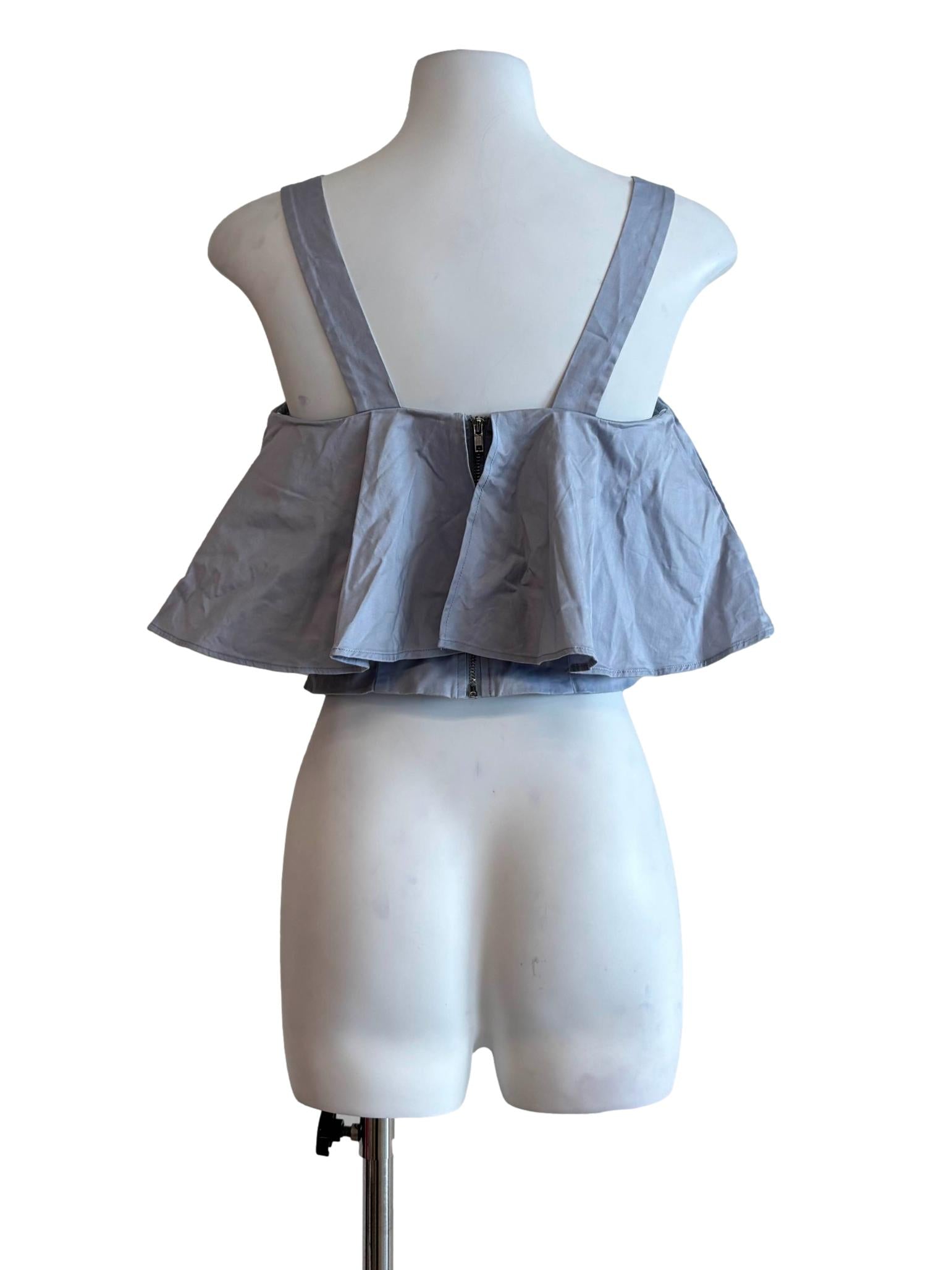 Baby Blue Camisole Drape Top