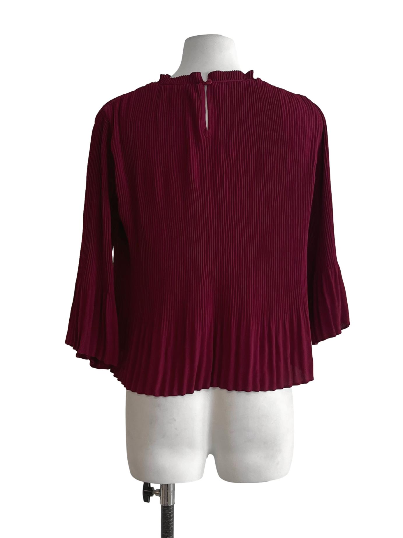 Jam Purple Pleated Blouse LB