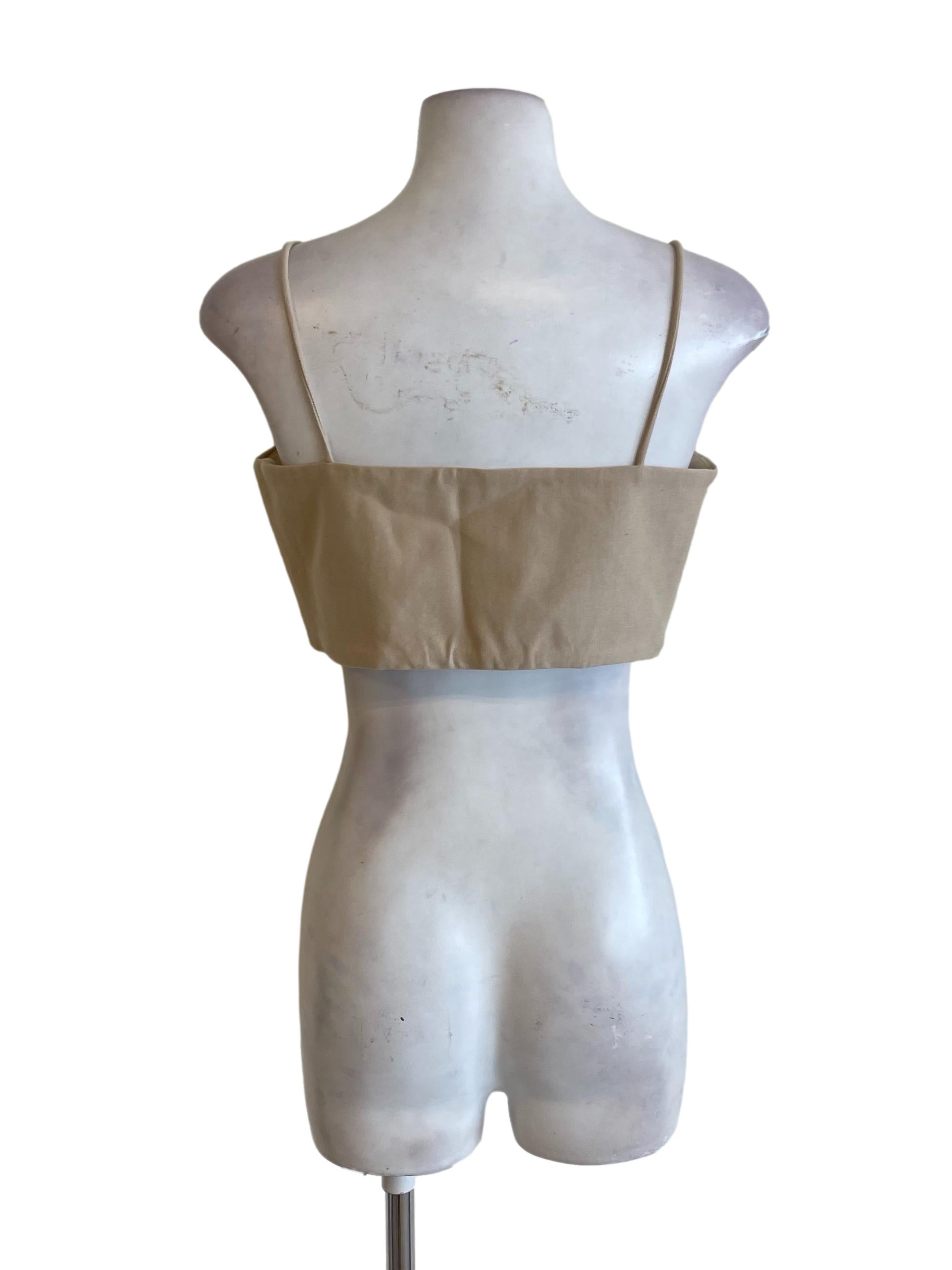 Tortilla Brown Spaghetti Strap Crop Top