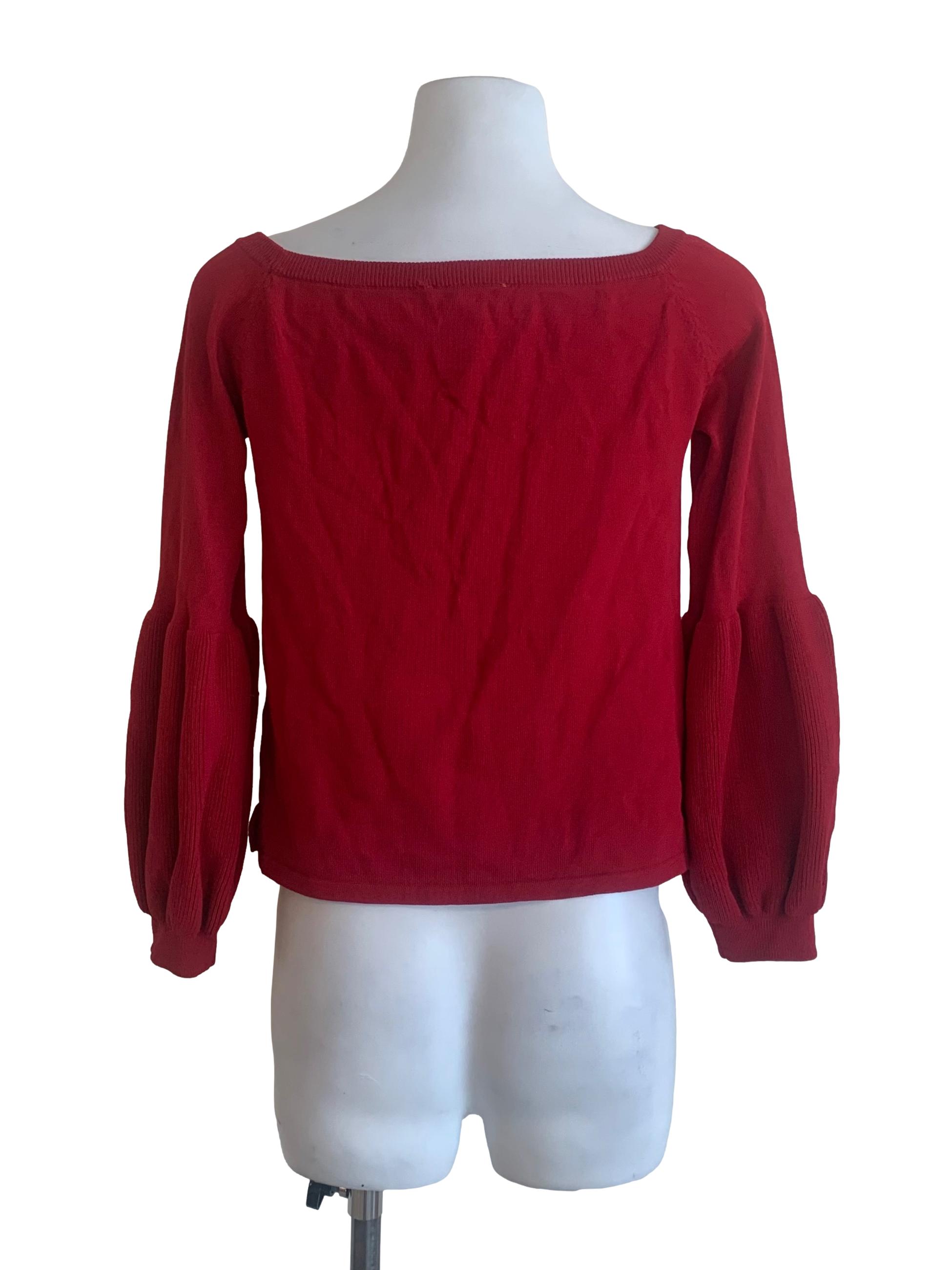 Apple Red Scoop Neck Top