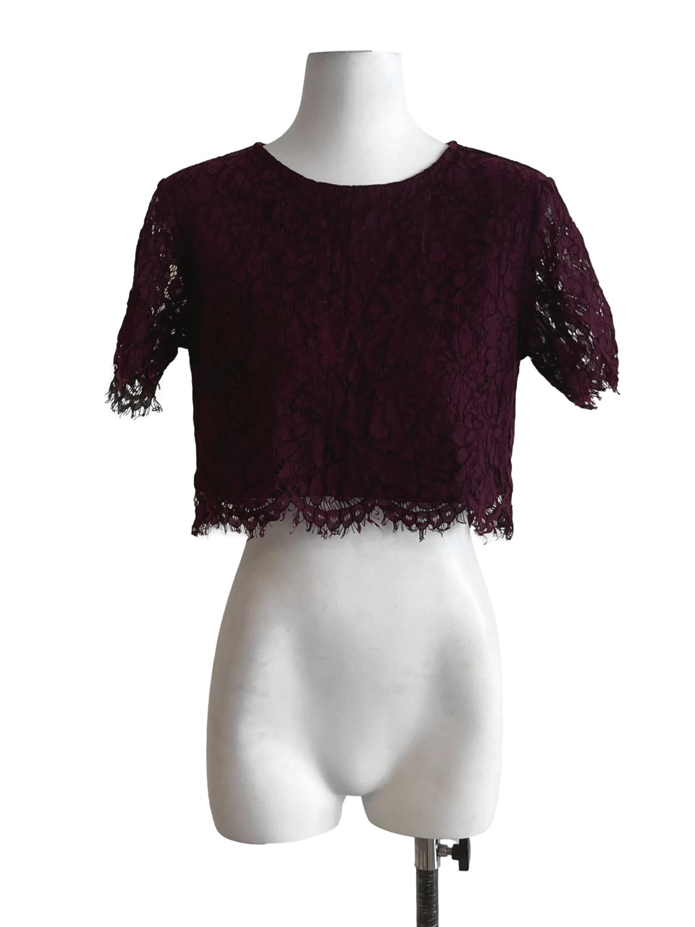 Mulberry Purple Lace Blouse TTR