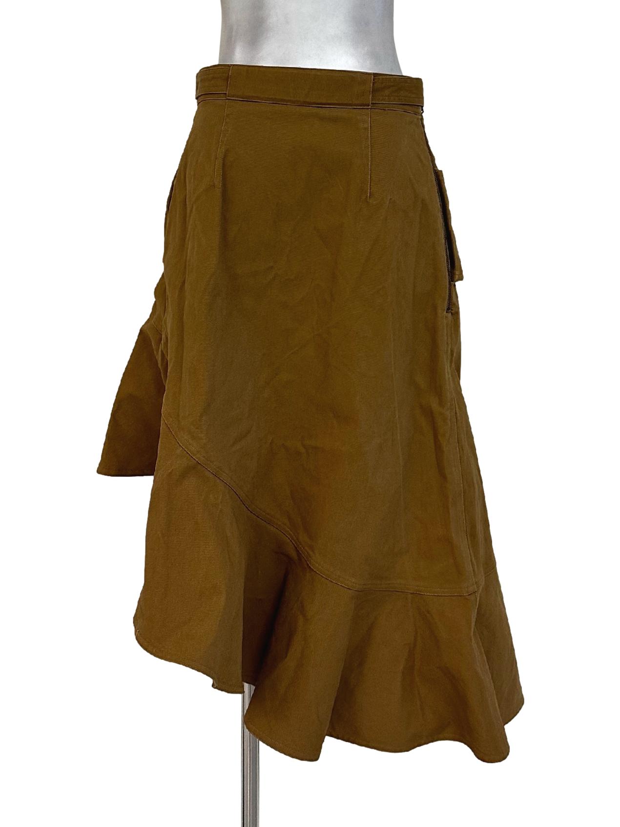 Granola Beige Plain Skirts