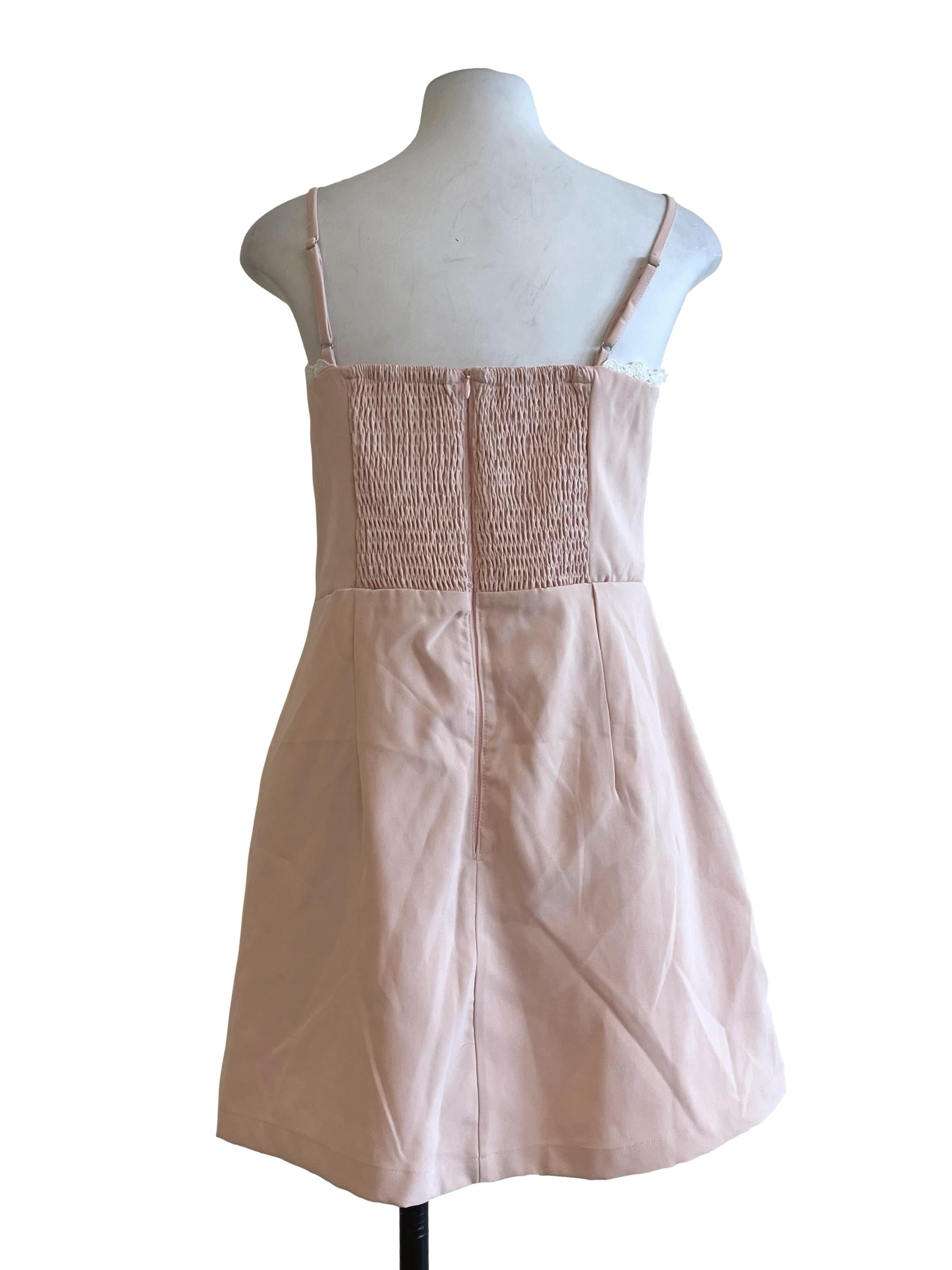 Peach Pink Slip Dress