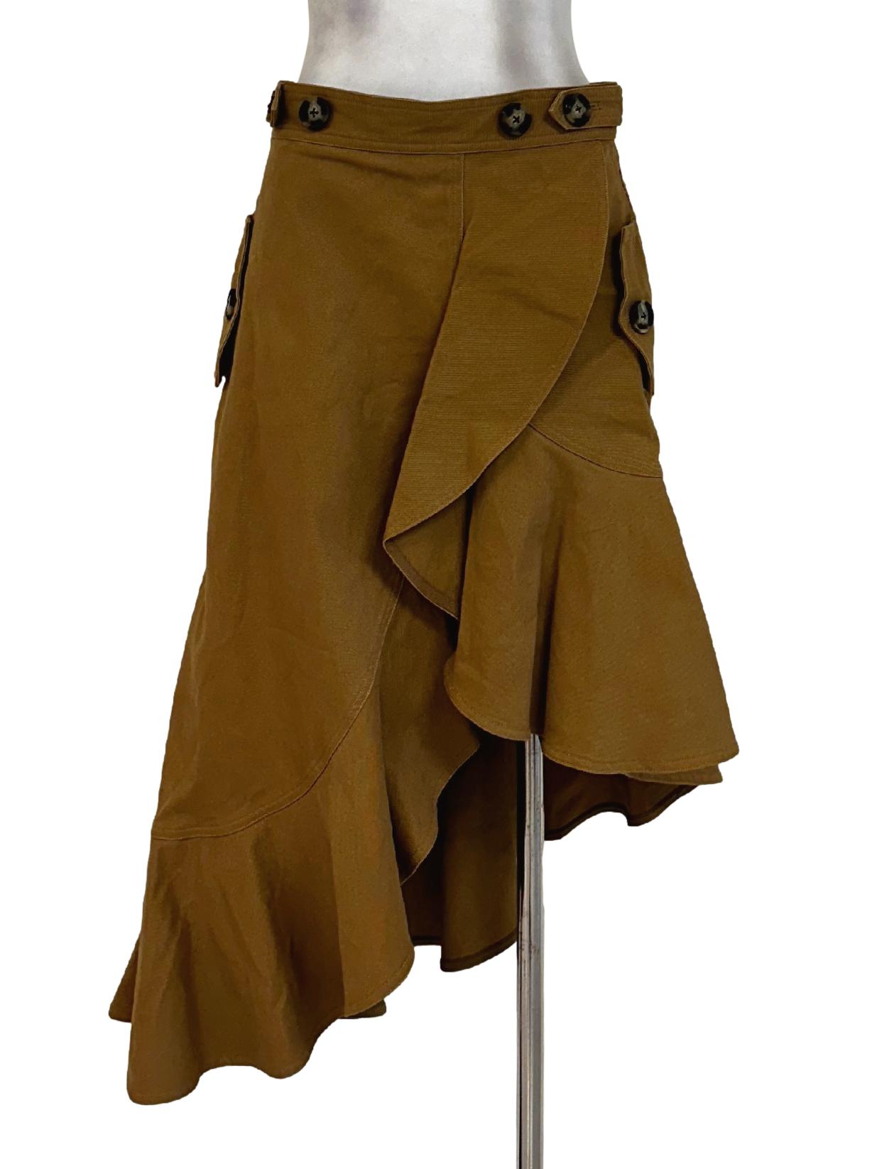 Granola Beige Plain Skirts
