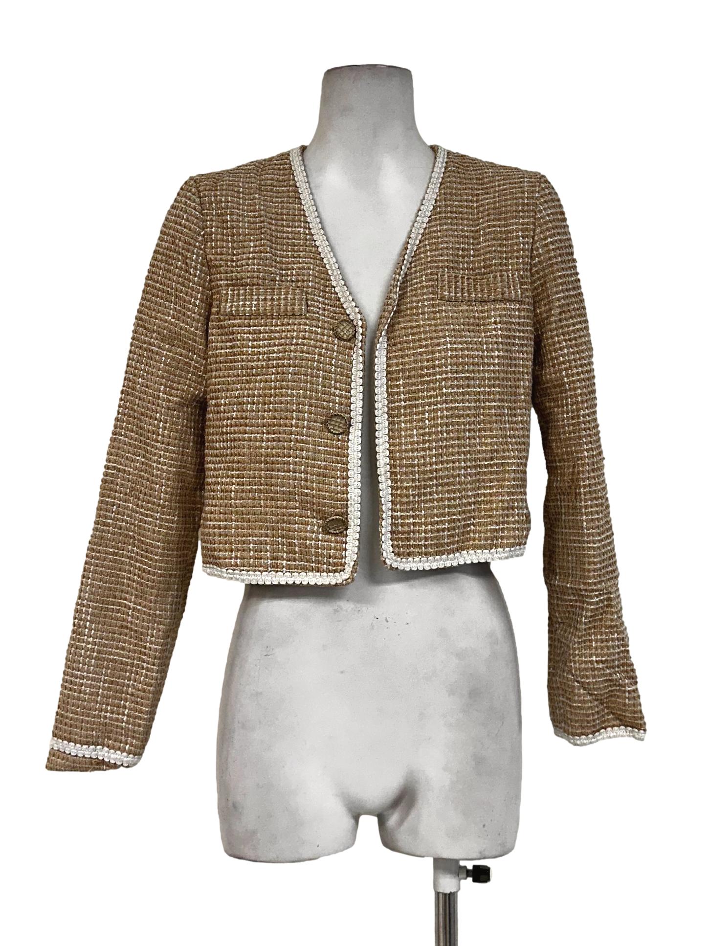 Biscotti Beige Tweed Pattern Jackets