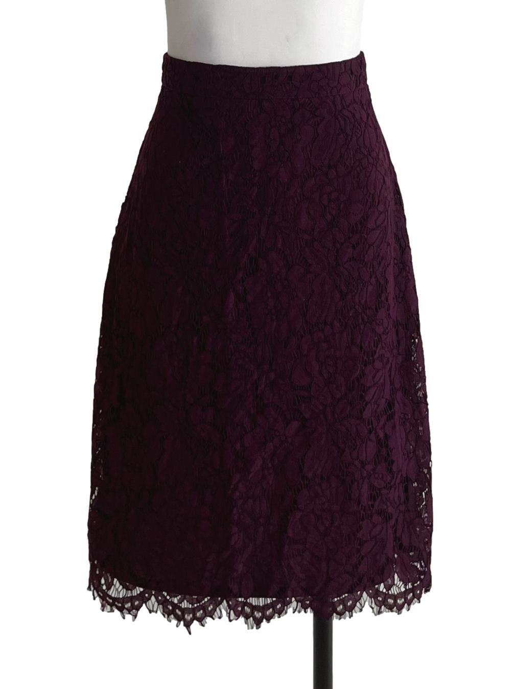 Mulberry Purple Lace Mini Skirt TTR