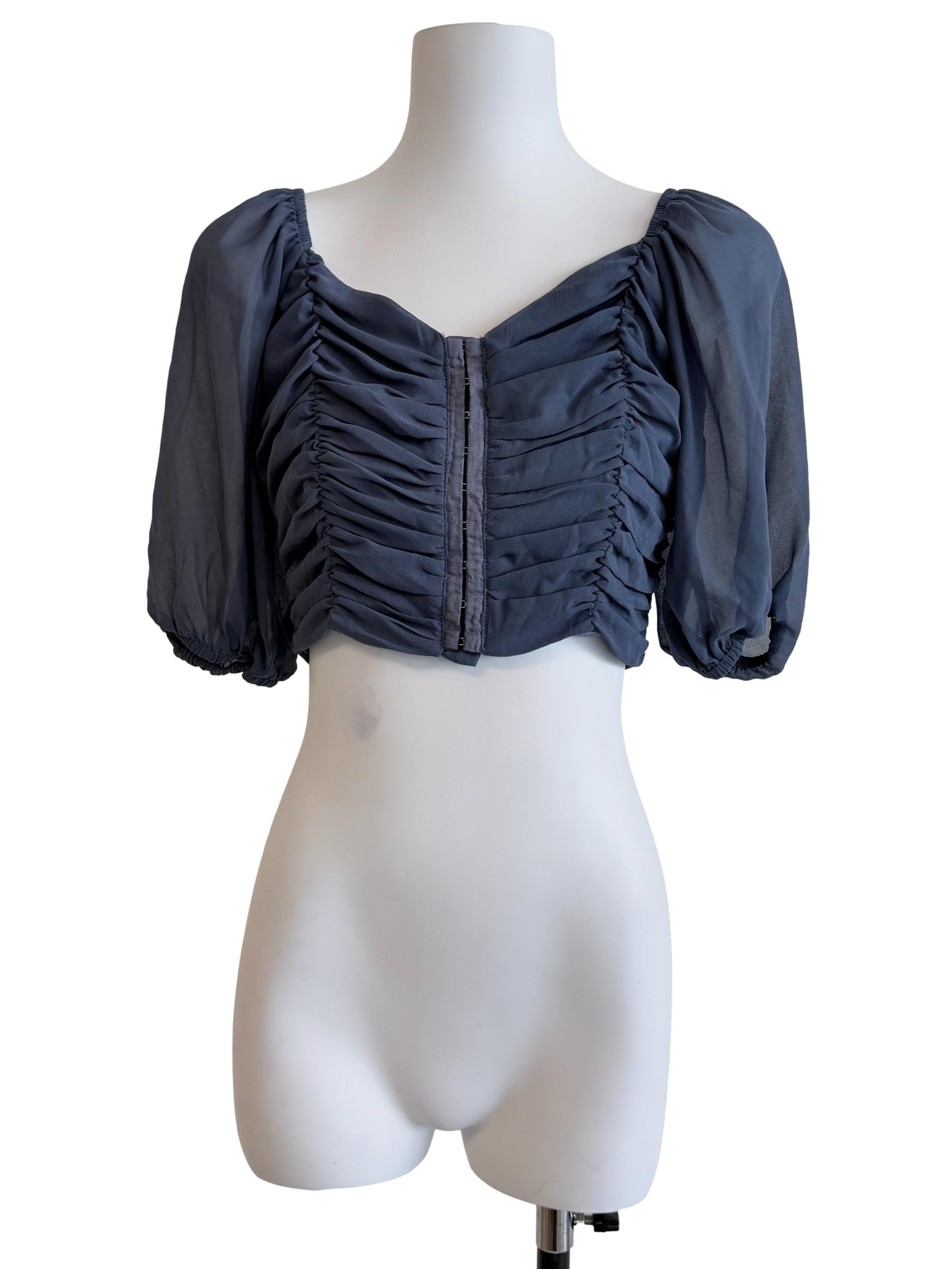 Aegean Blue Off-Shoulder Top
