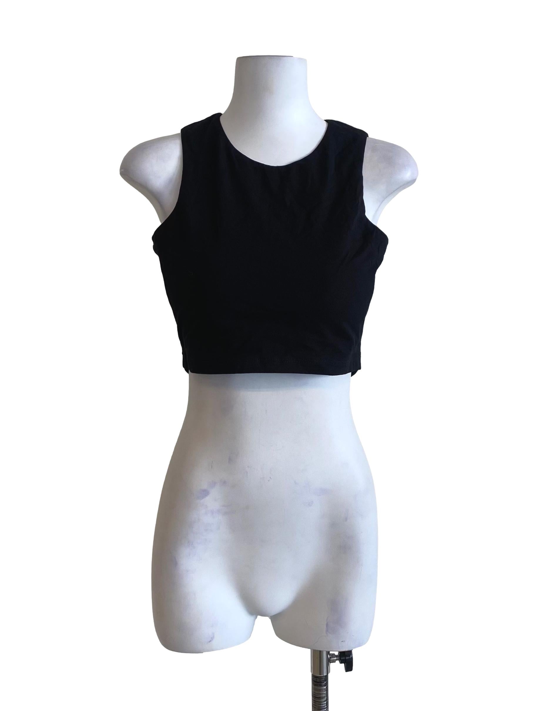 Sable Black Jewel Crop Top