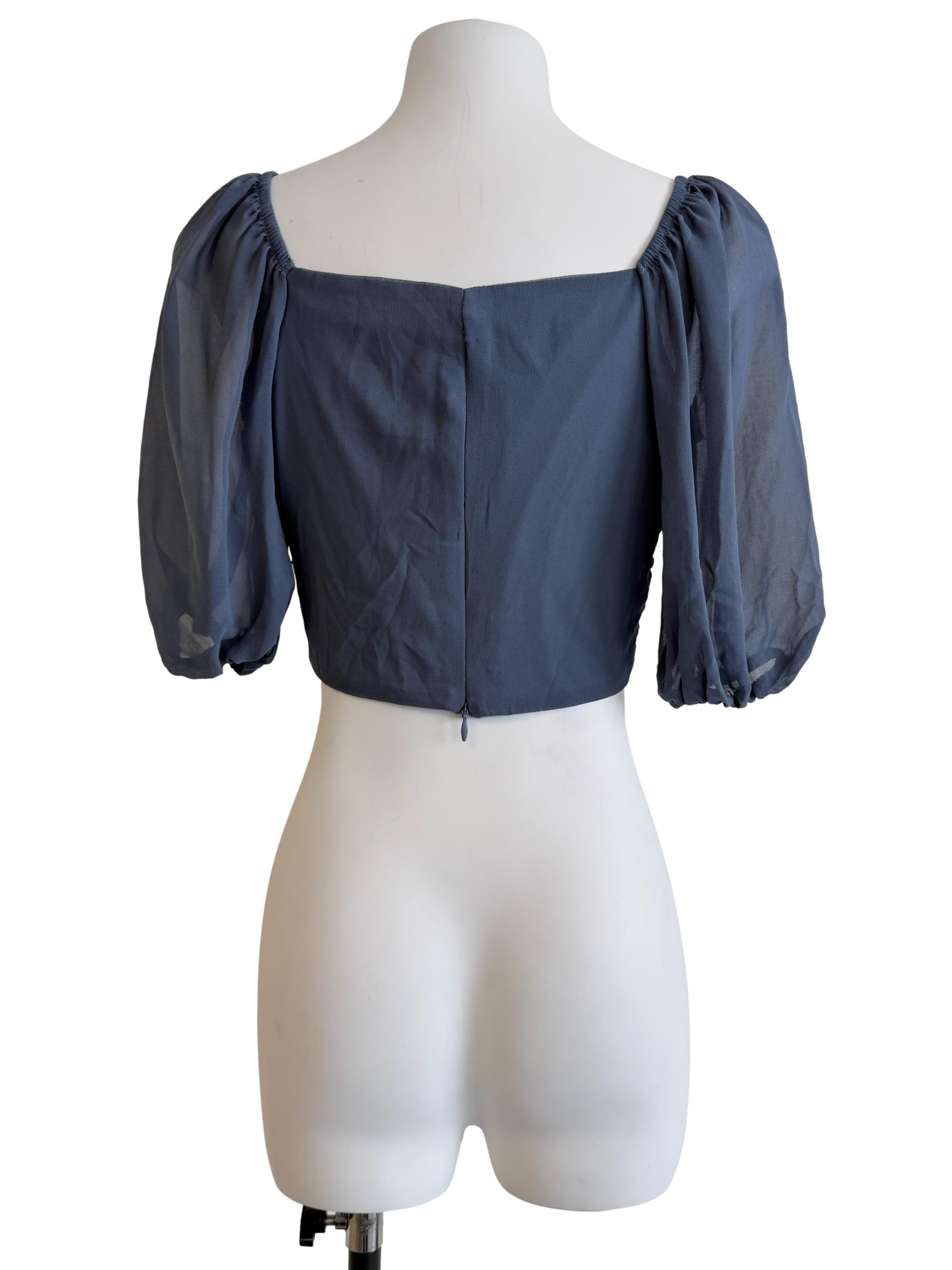 Aegean Blue Off-Shoulder Top