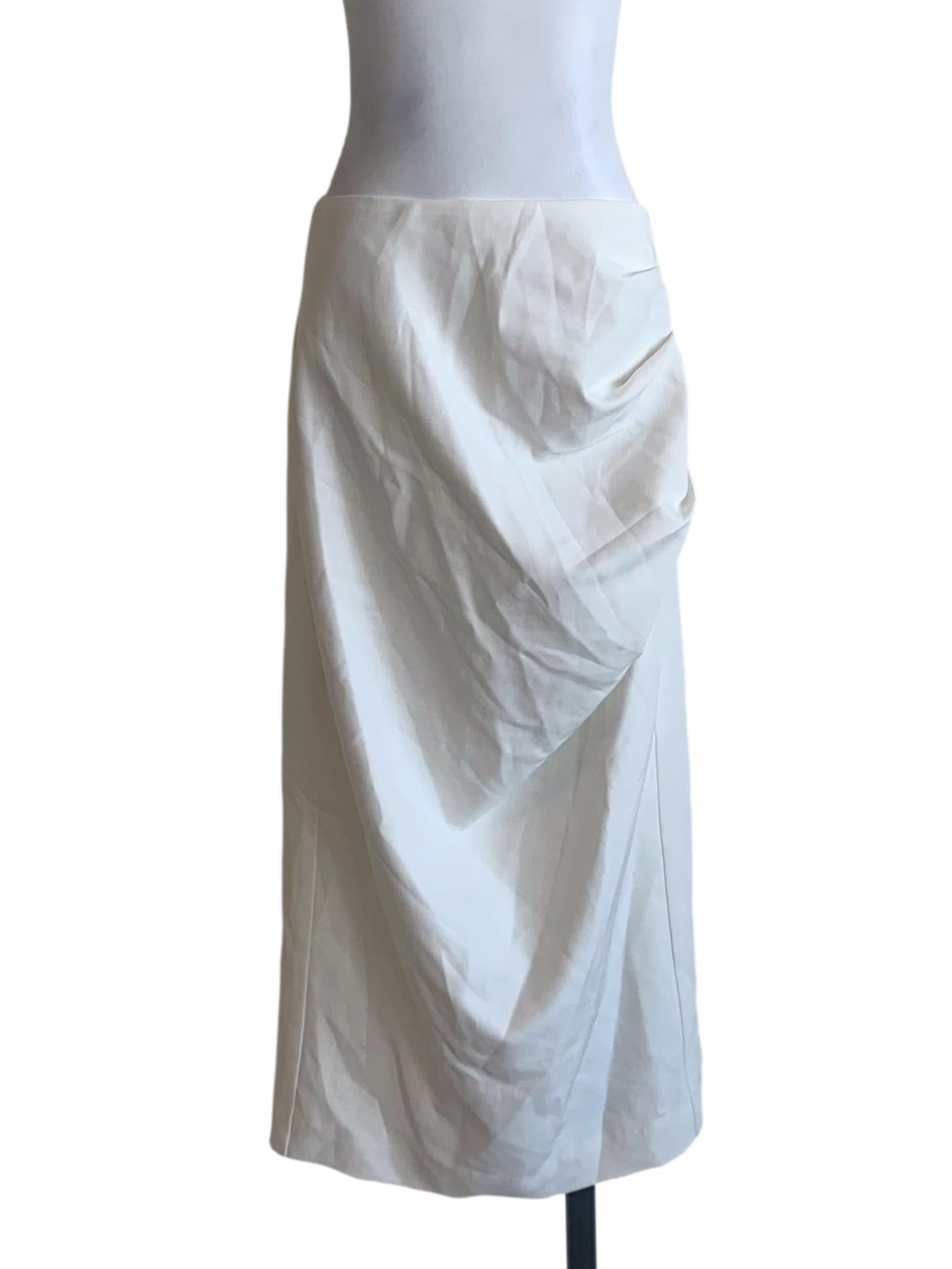 Daisy White Sheath Skirt