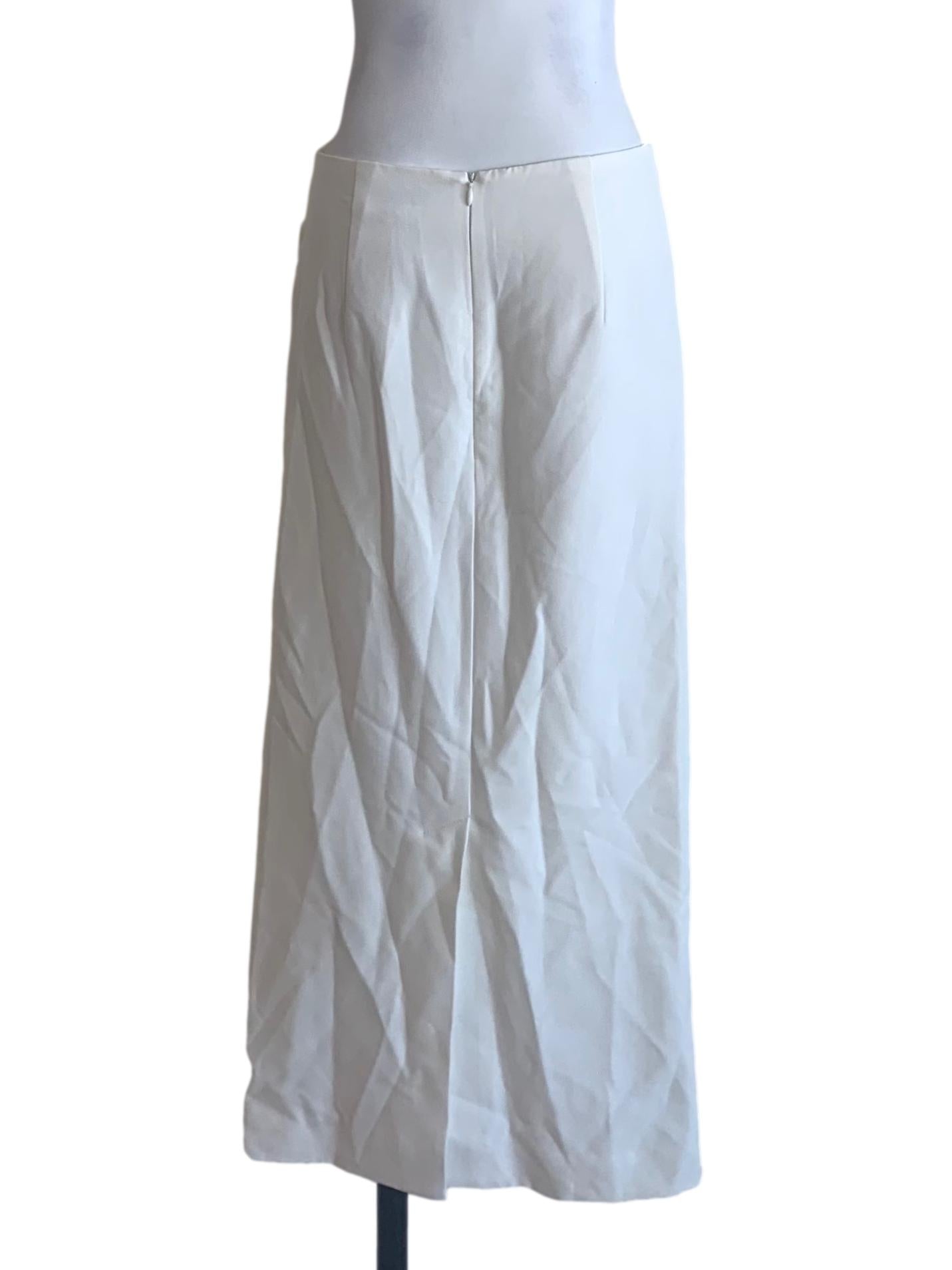 Daisy White Sheath Skirt