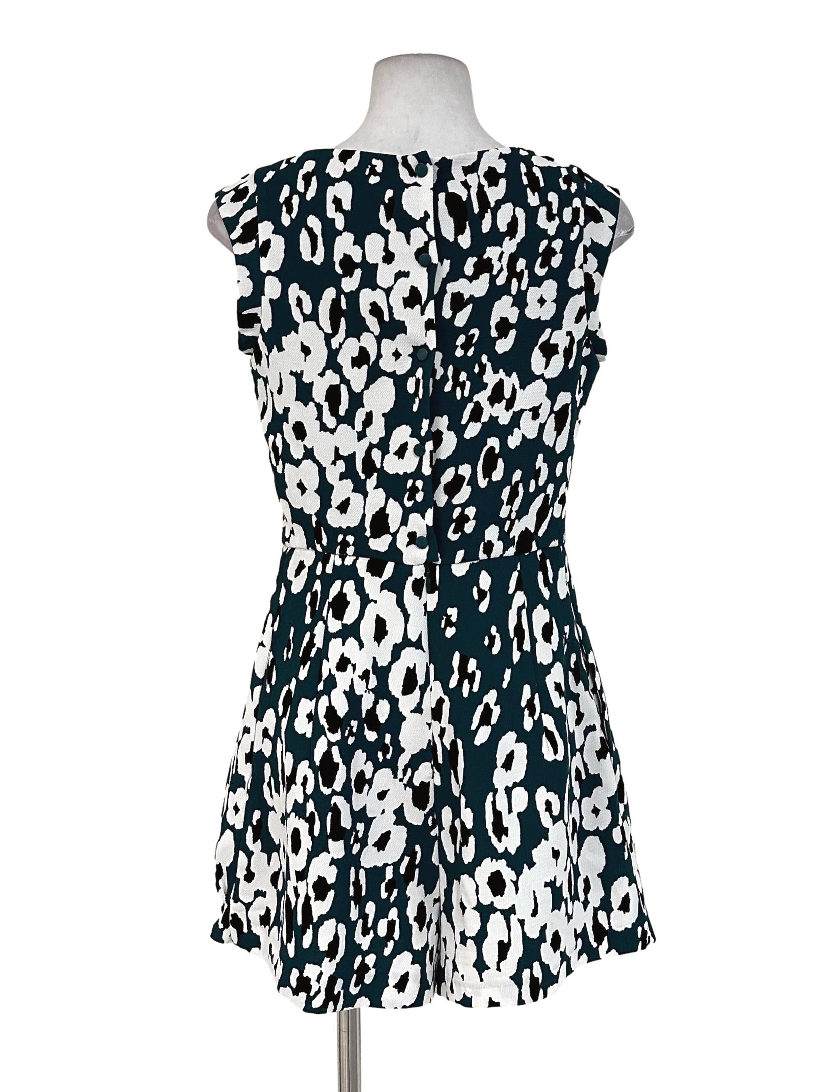 Green Blue Hue Abstract Pattern Romper