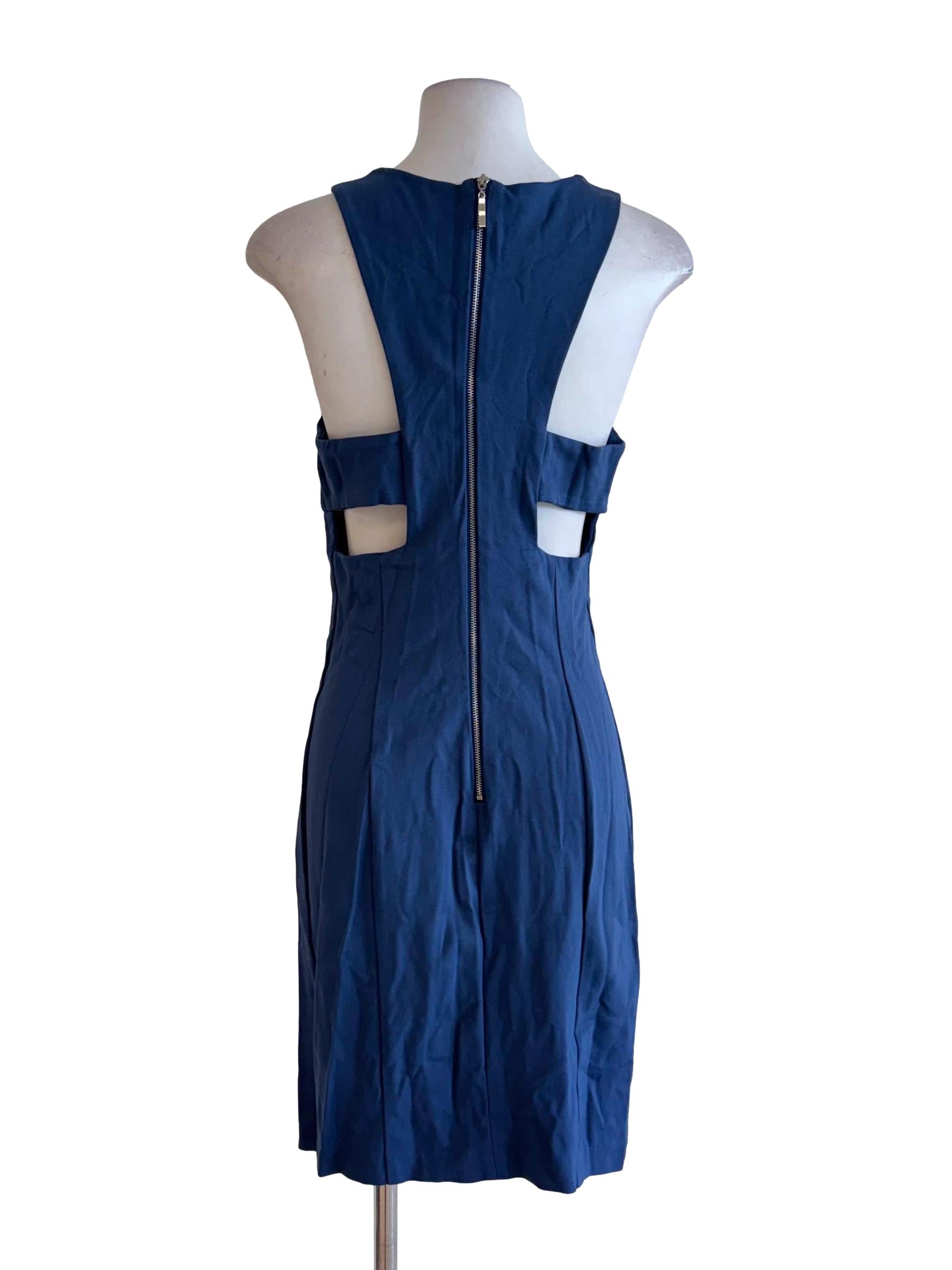 Navy Blue Cut-Out Bodycon Dress