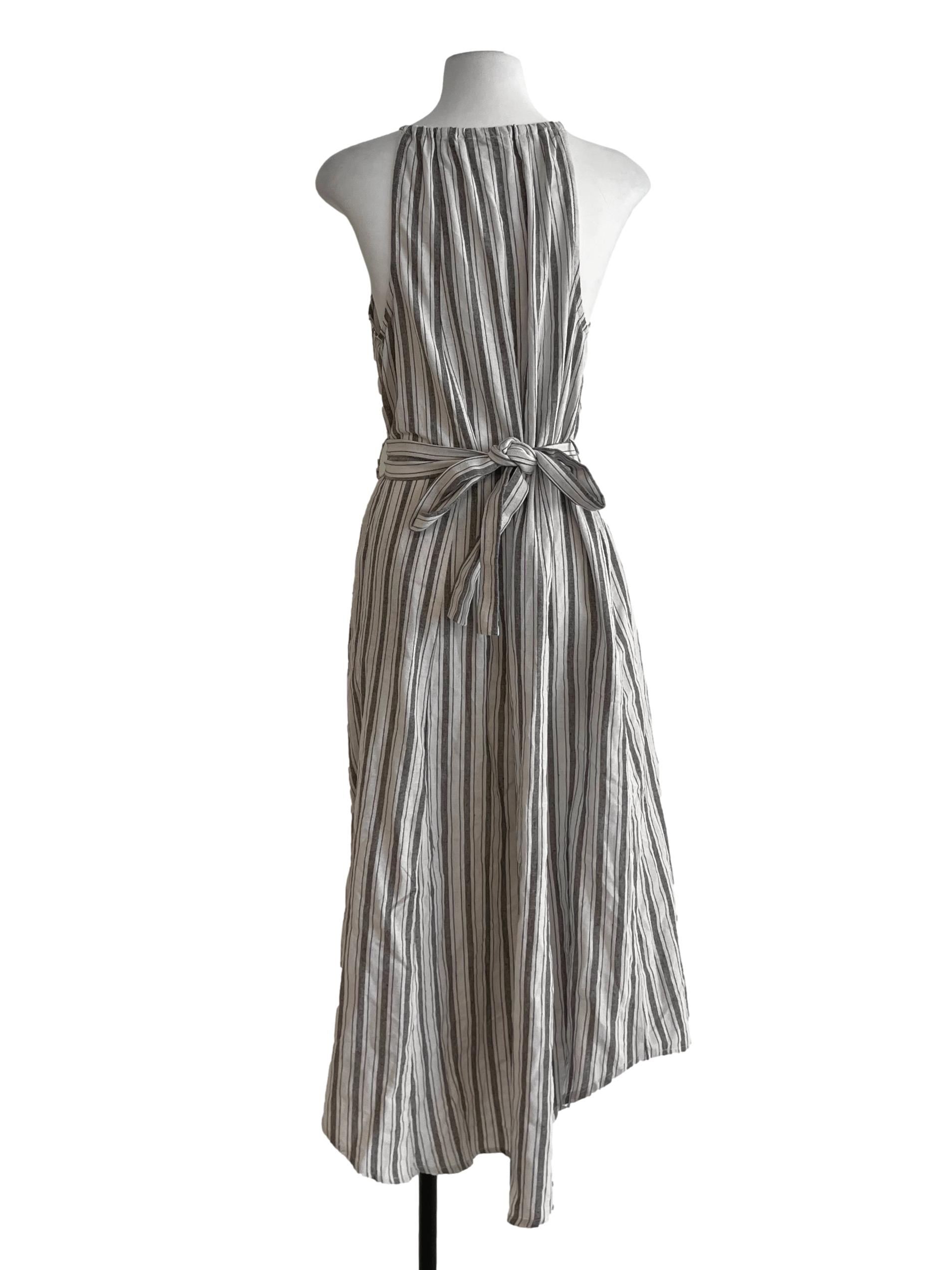 Bone White Bengal Stripe Shirt Dress LB