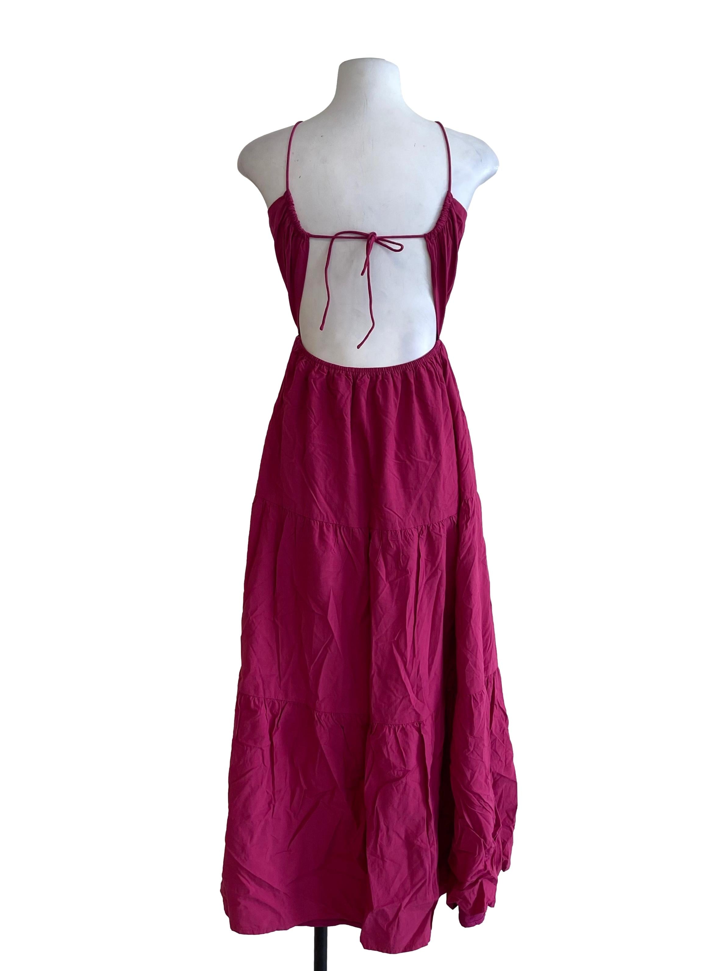 Fuchsia Pink Halter Dress