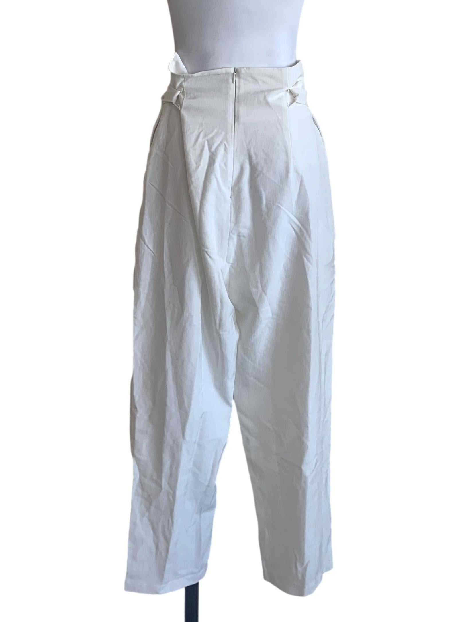 Chiffon White Pegged Pants
