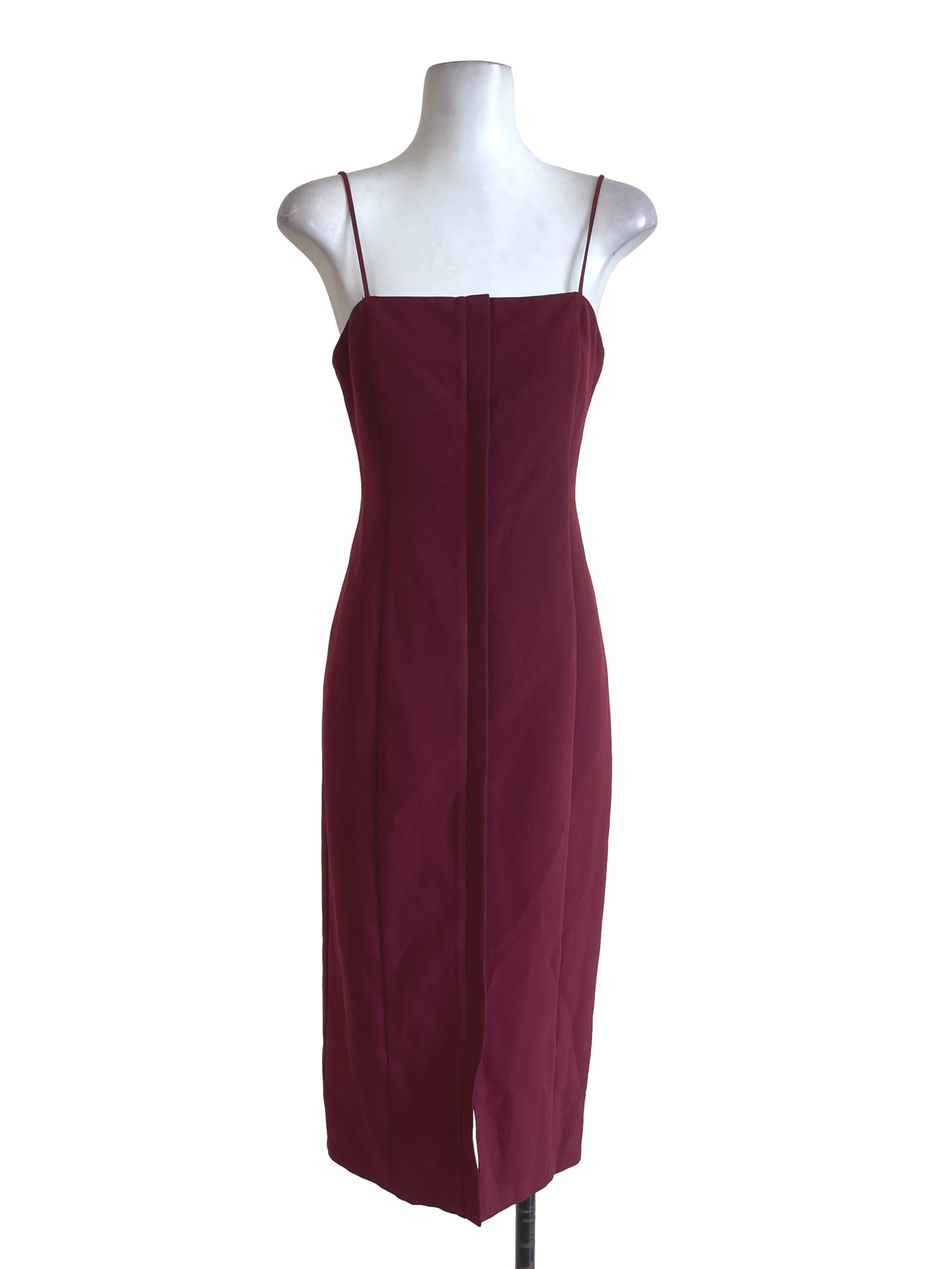 Wine Red Bodycon Dress LB