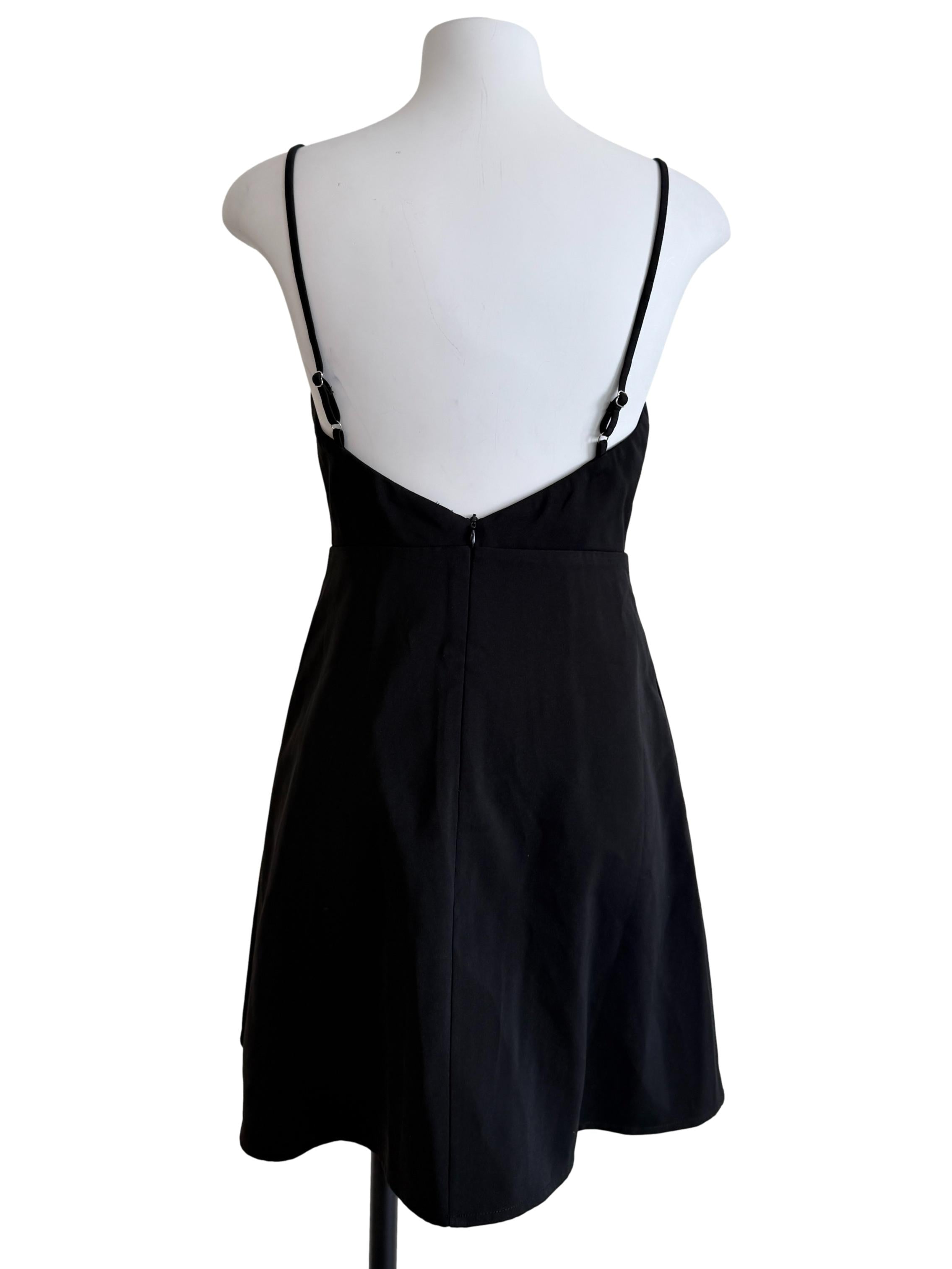 Black Spaghetti Strap Sleeveless Dress