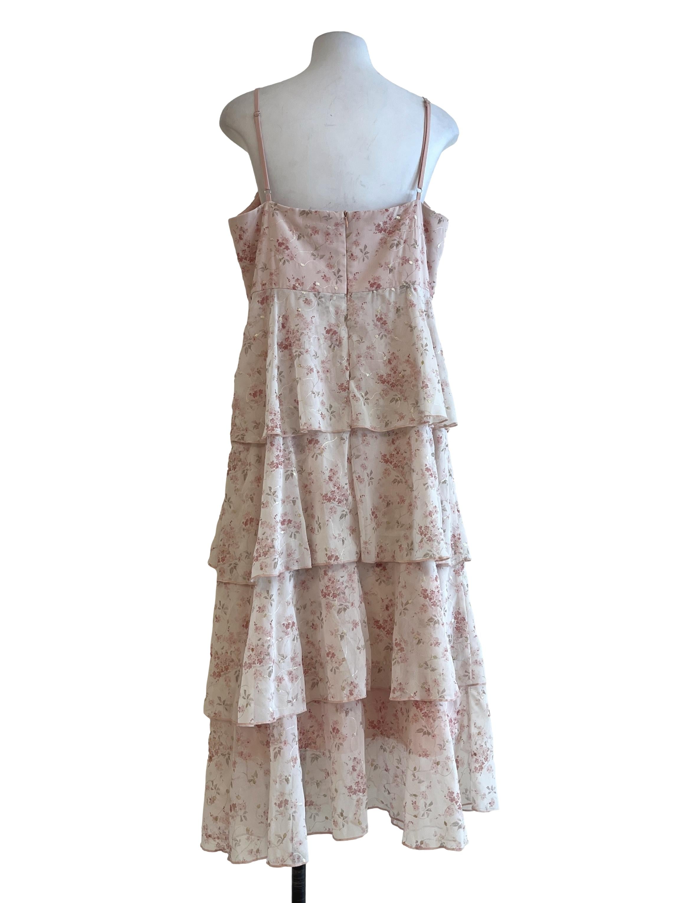 Salmon Pink Spaghetti Maxi Dress