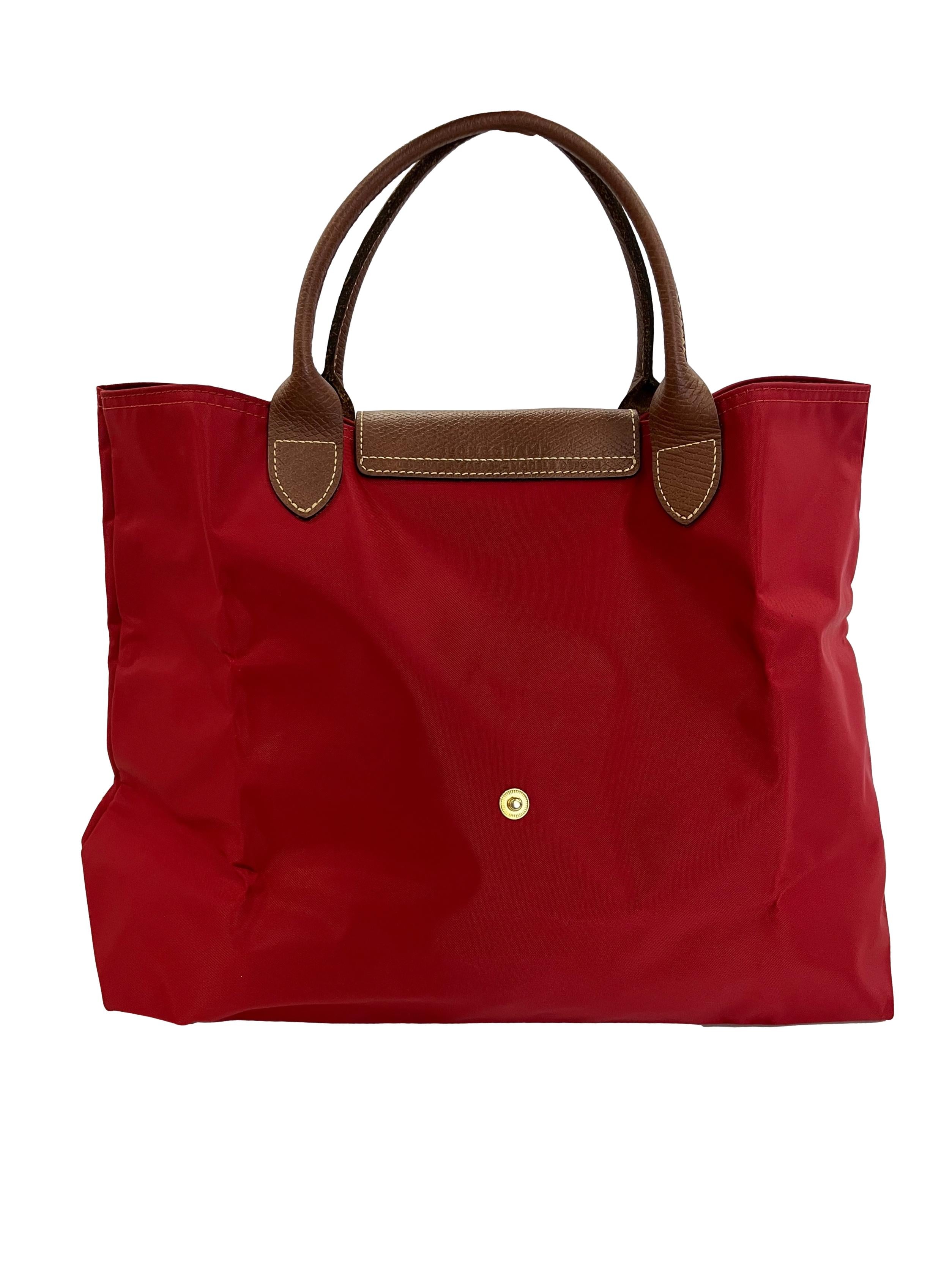 Red Le Pliage Tote Bag