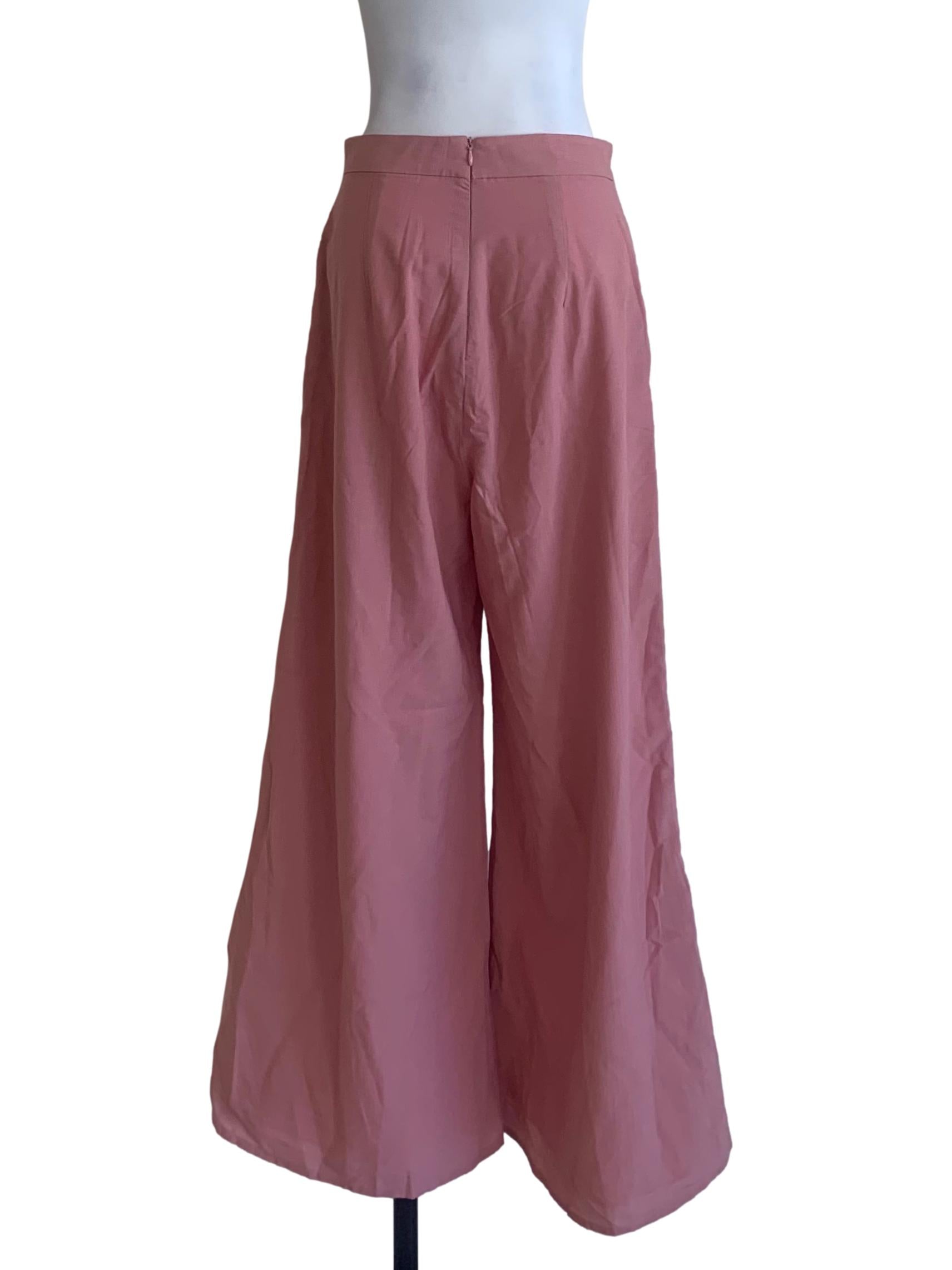Watermelon Pink Wide Leg Pants