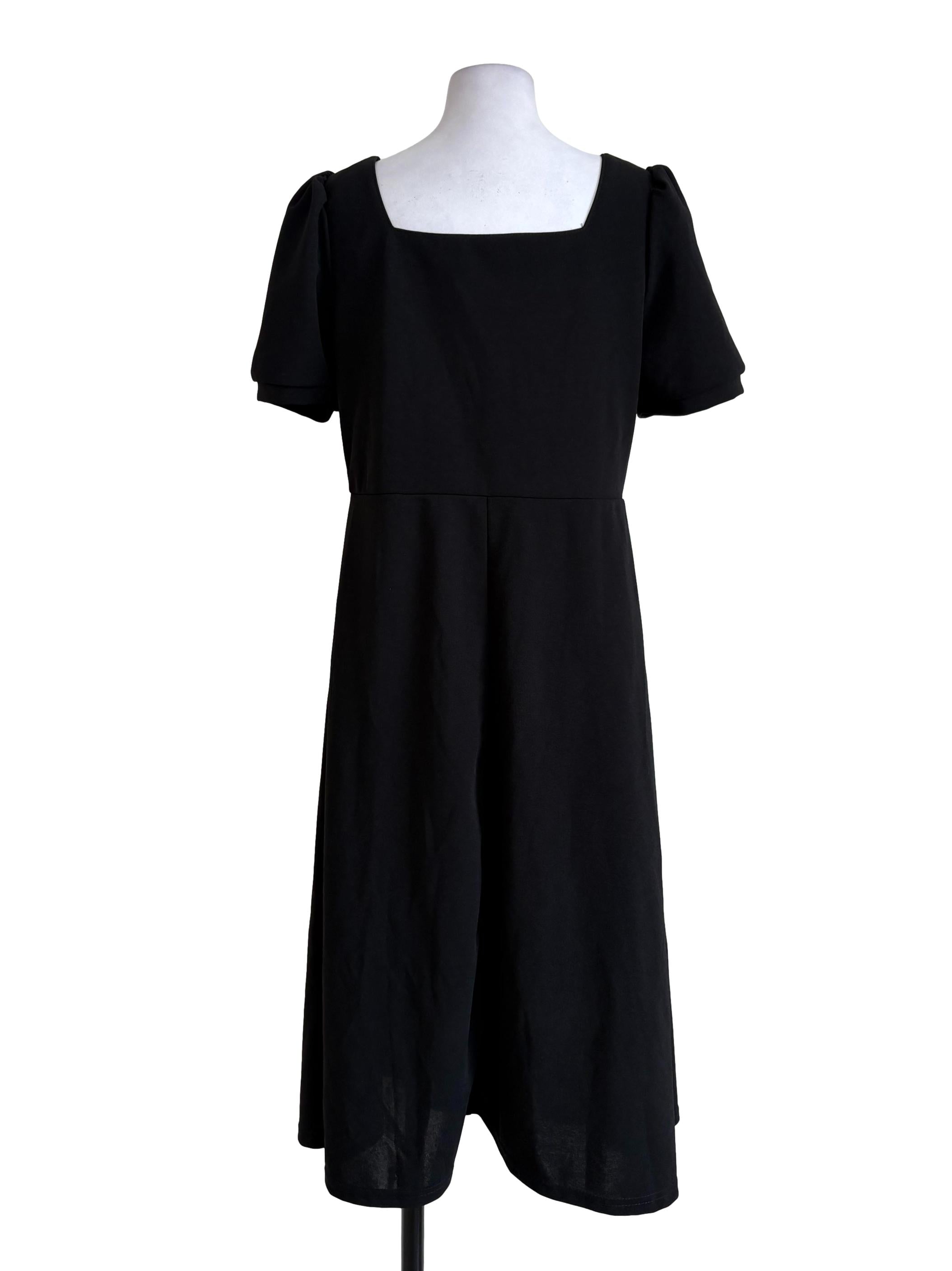 Black Square Neck Dress
