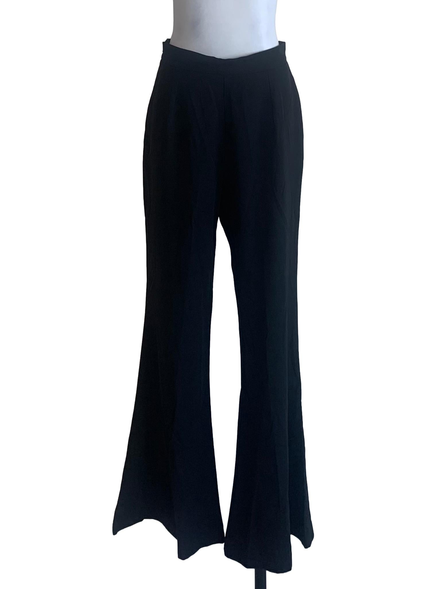 Ebony Black Flared Pants