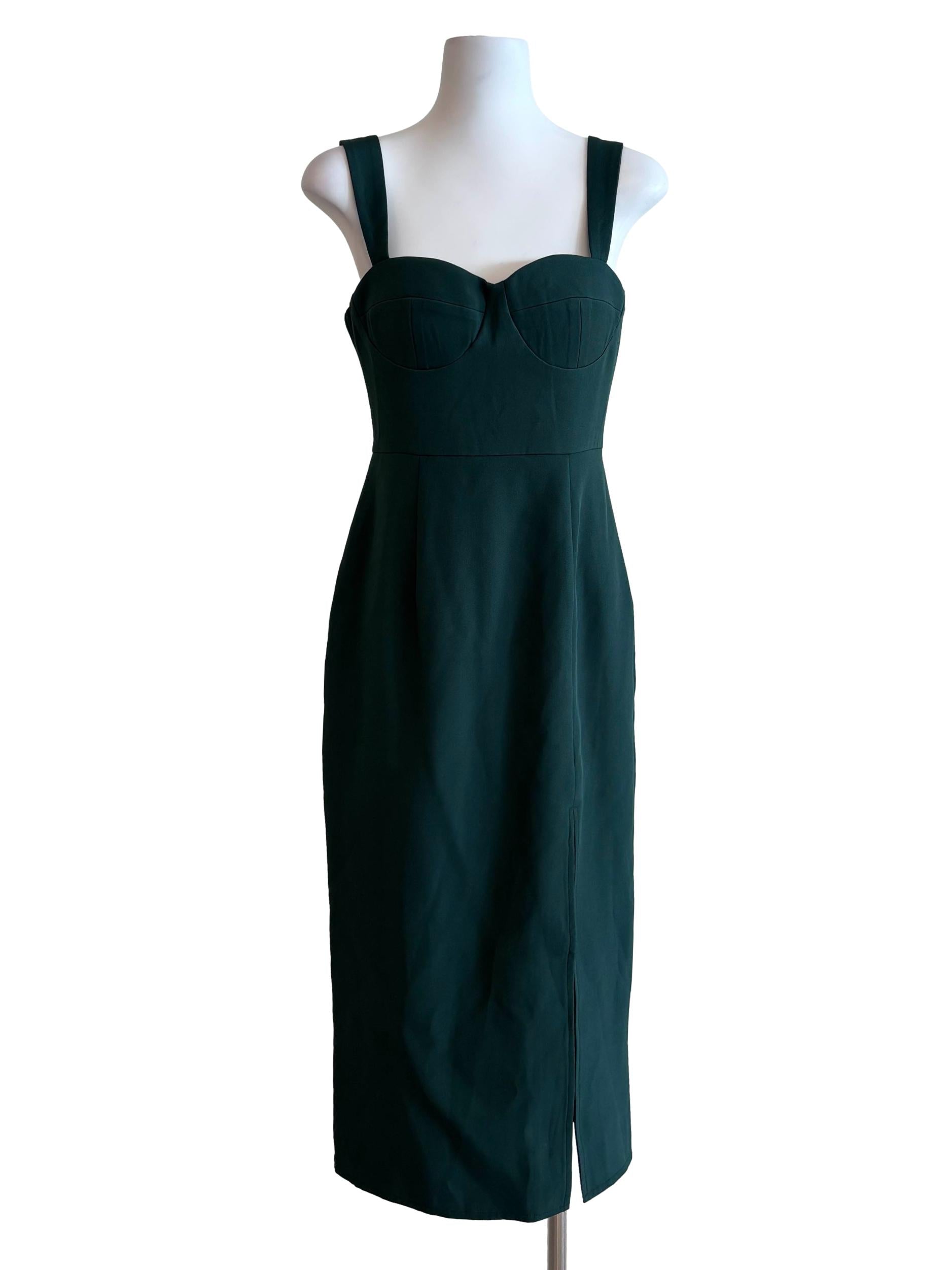 Pine Green Sweetheart Pencil Dress