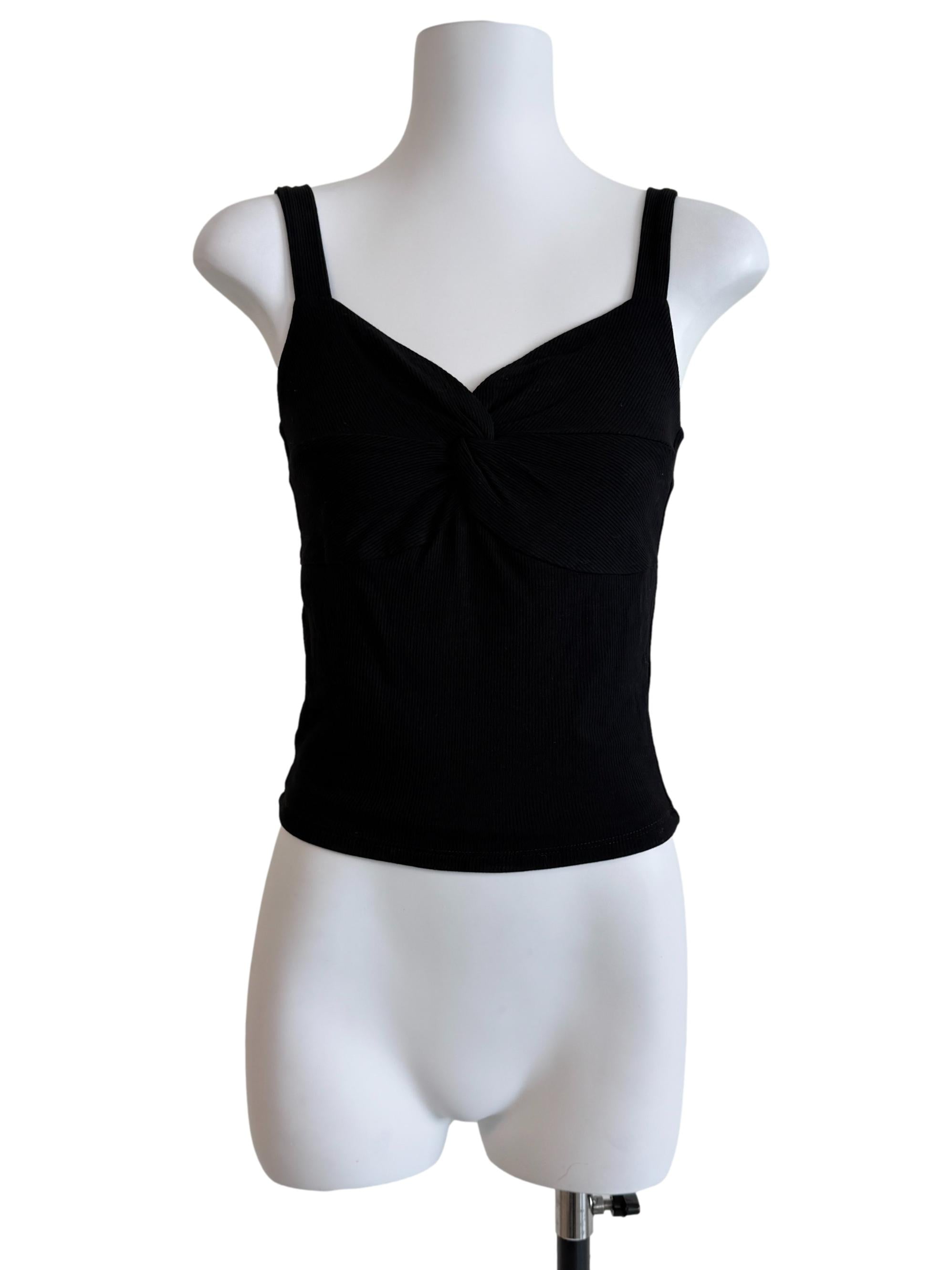 Black Ribbon Sleeveless Top