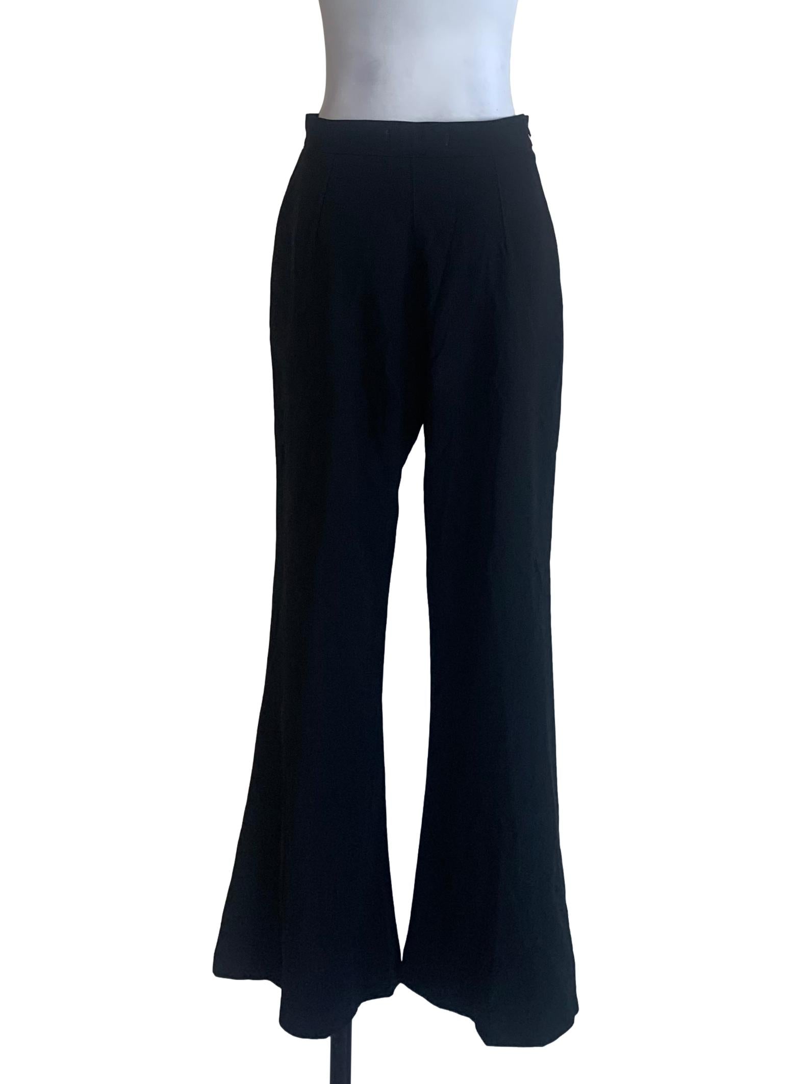Ebony Black Flared Pants