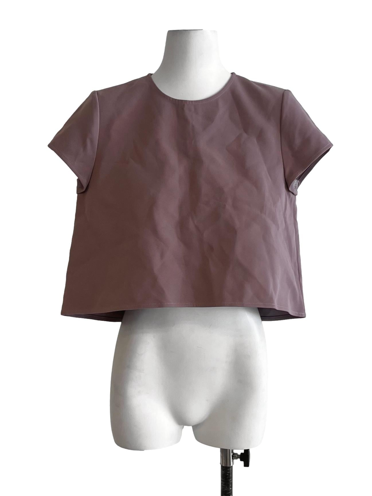 Rose Pink Jewel Neckline Blouse LB