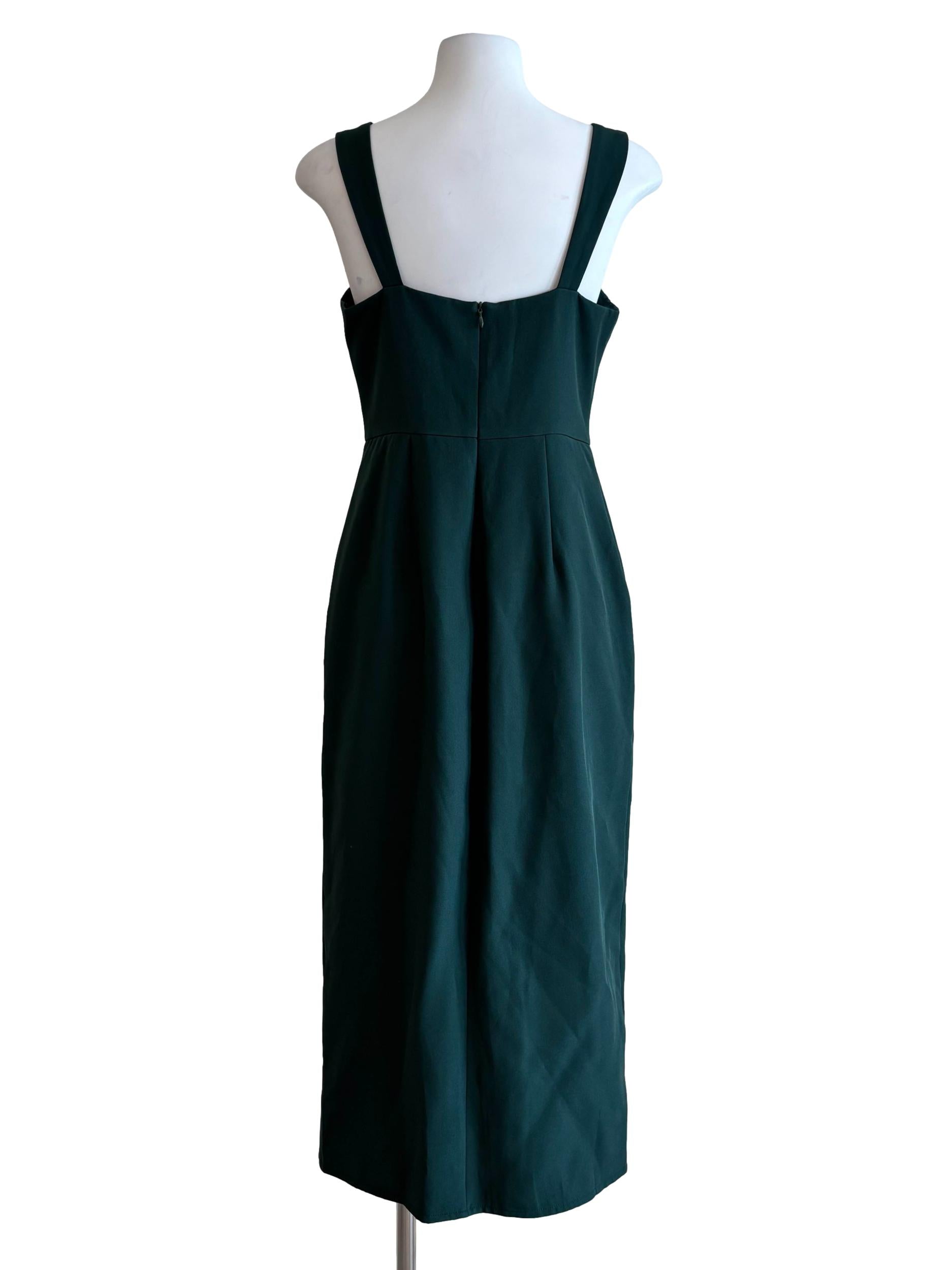 Pine Green Sweetheart Pencil Dress