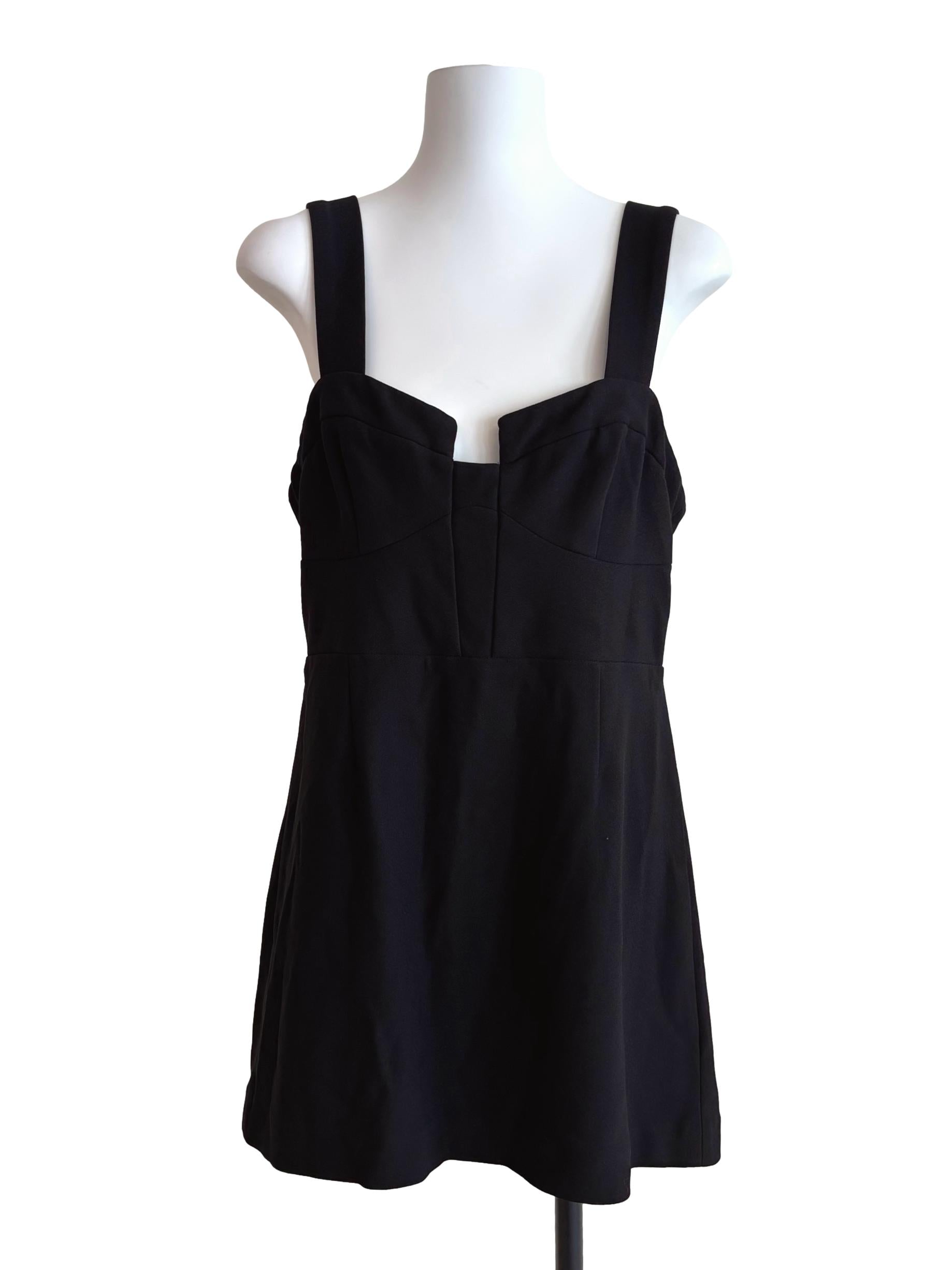 Jade Black Sweetheart Mini Dress