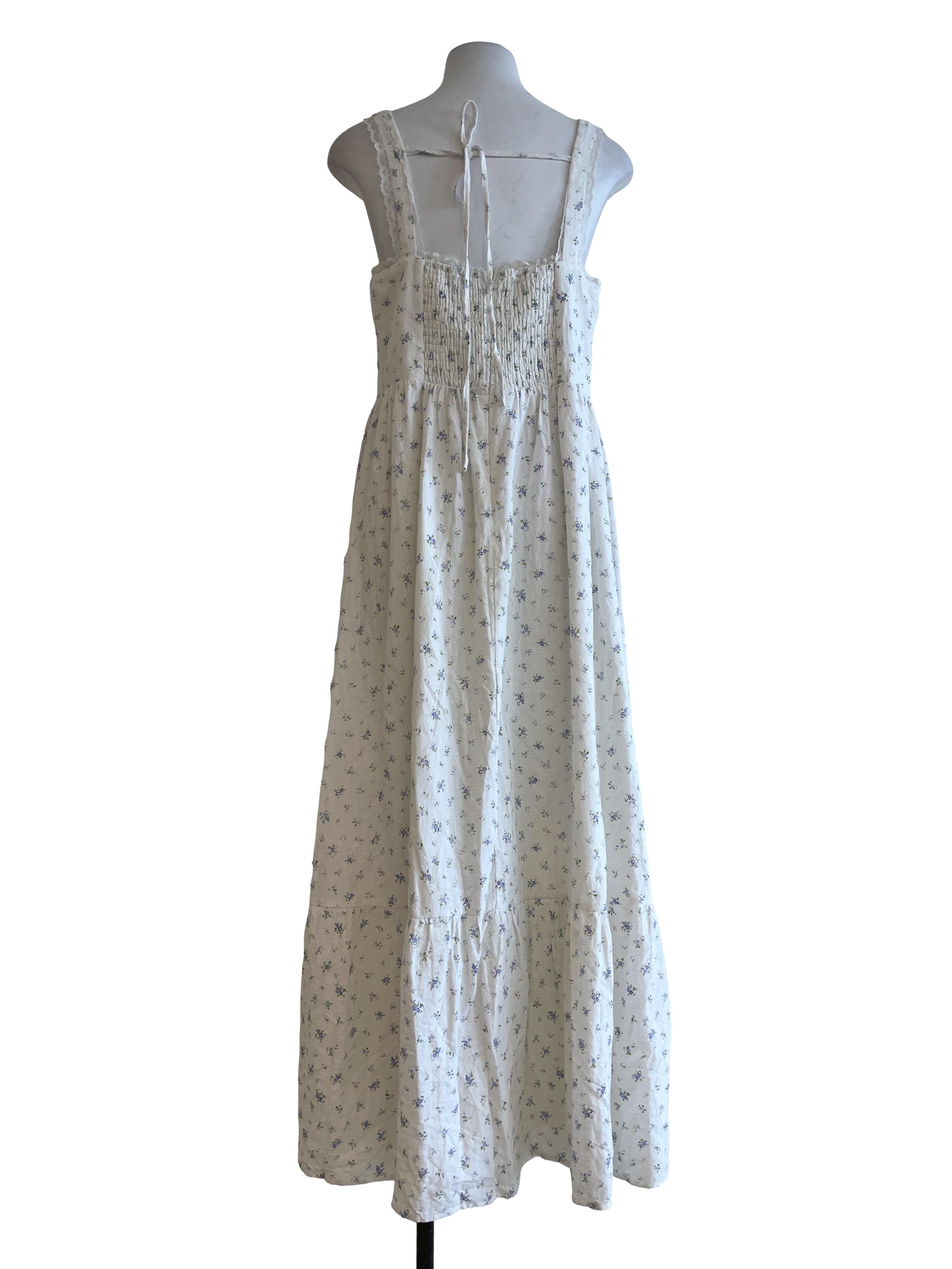 Off White Sweetheart Sleeveless Maxi Dress