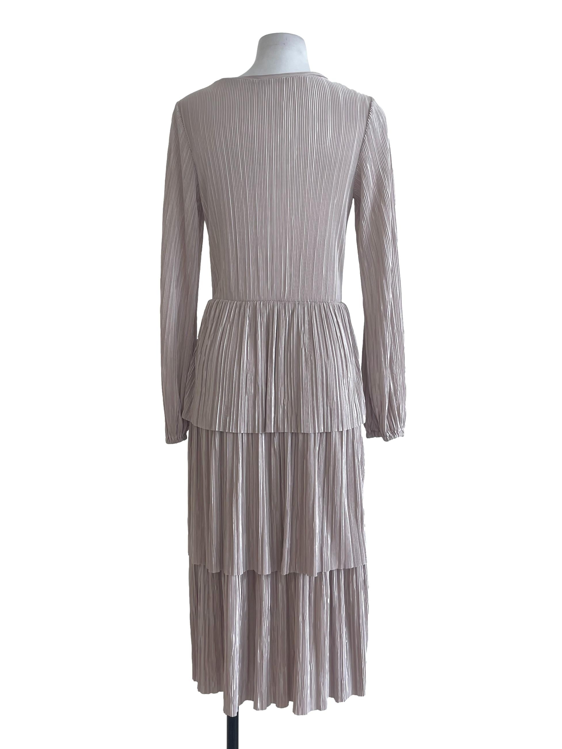 Cream Houndstooth Dress