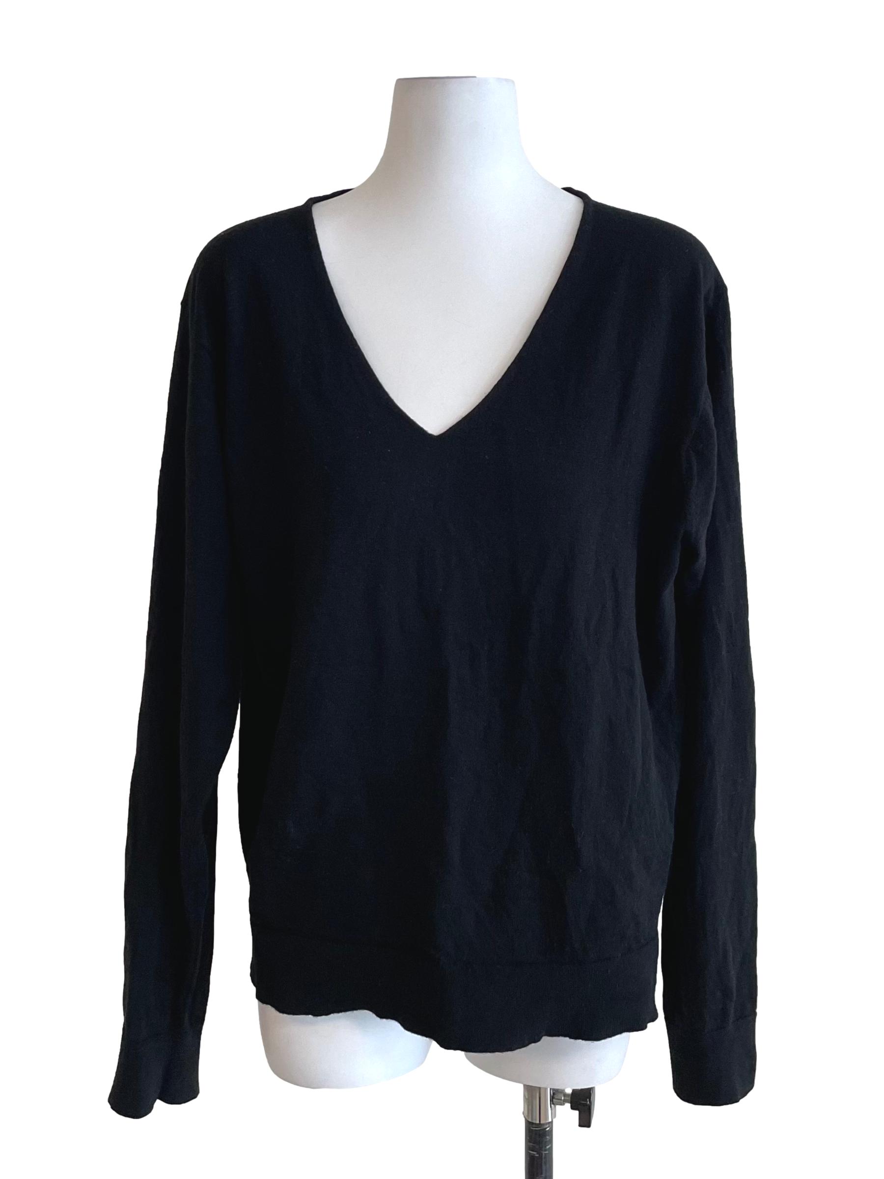 Black V Neck Jumper