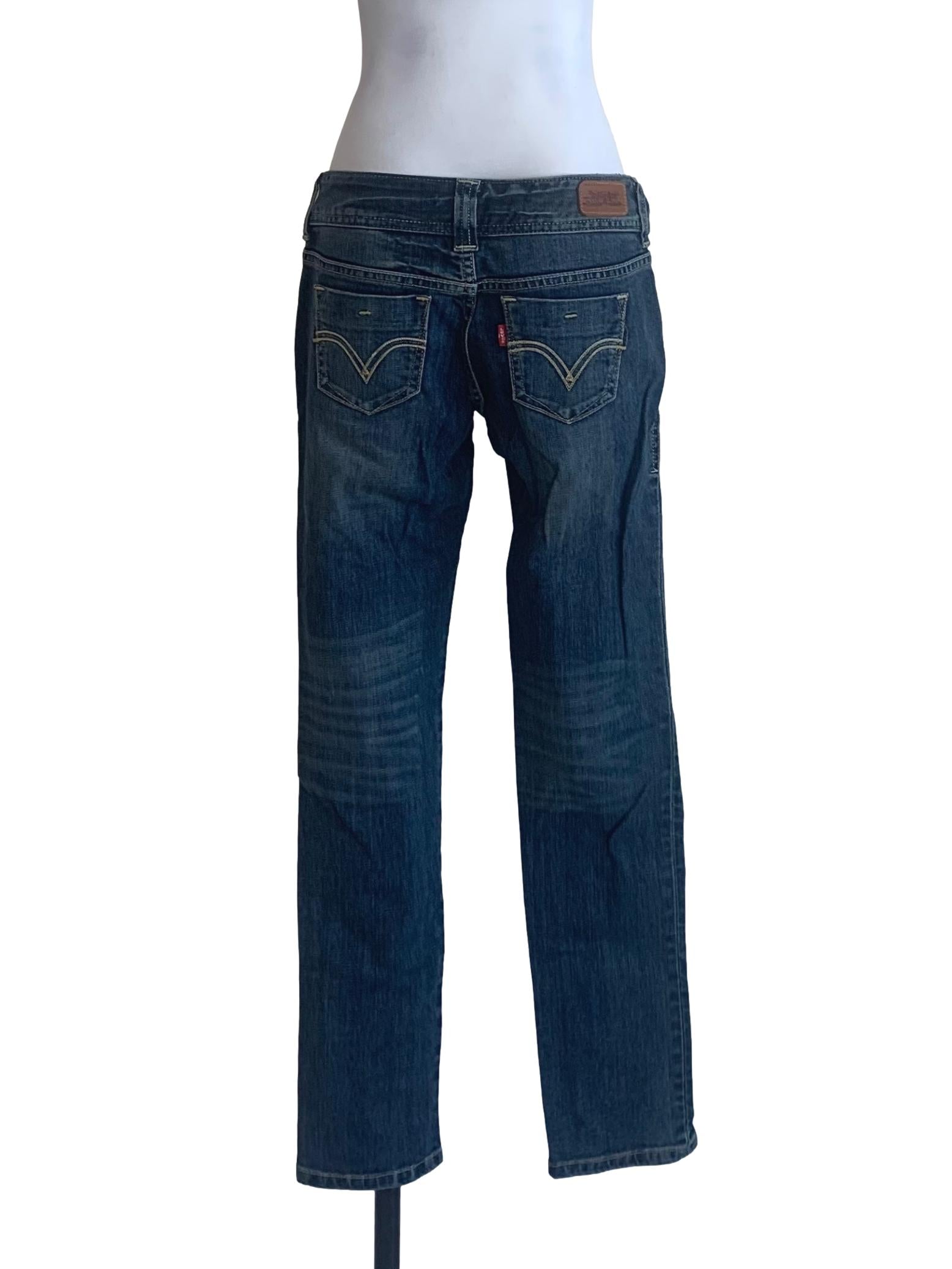 Denim Blue Low Rise Jeans