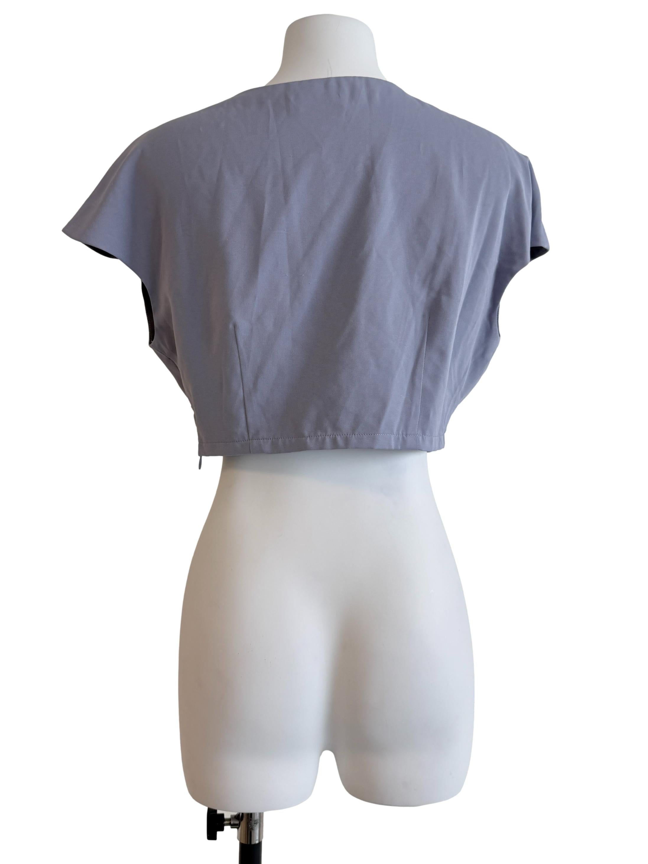 Lavender Purple V Neck Top