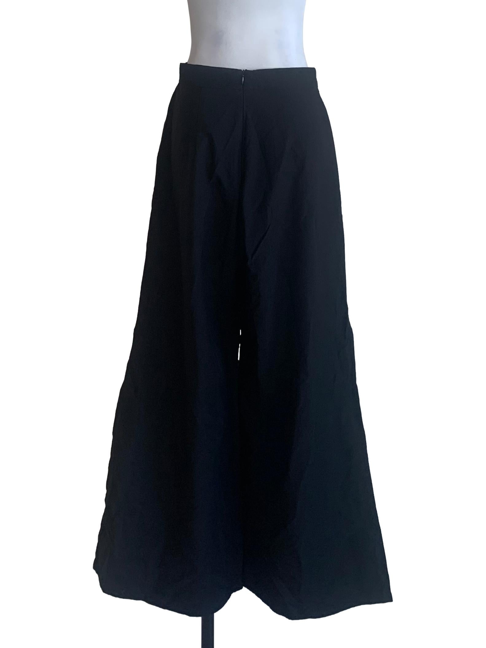 Crow Black Wide Leg Pants