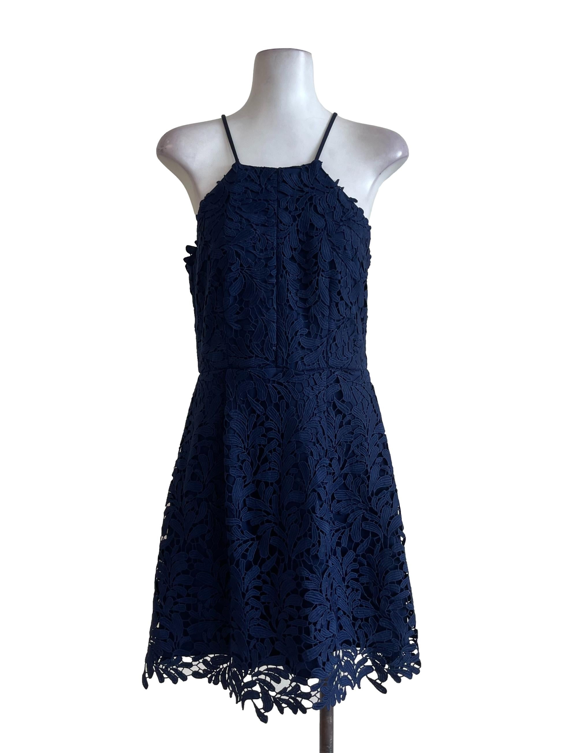 Dark Blue Full Laced Dress