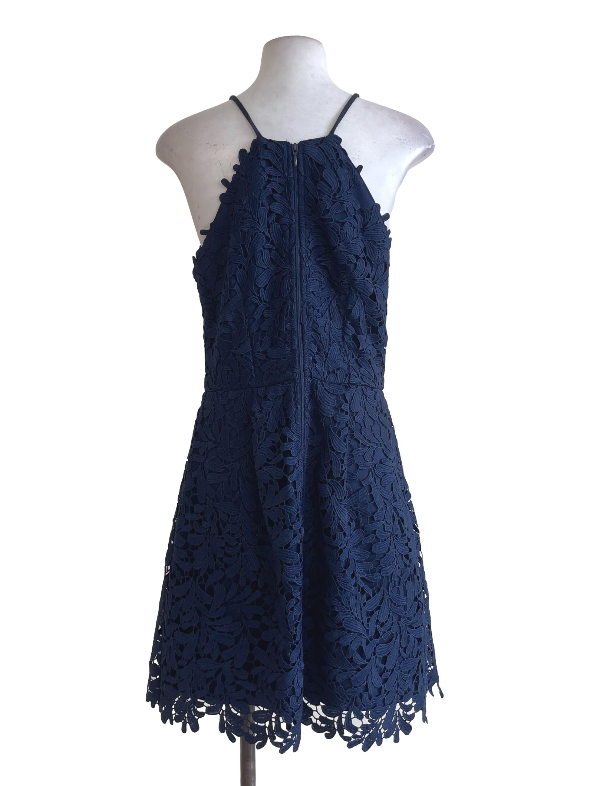 Dark Blue Full Laced Dress