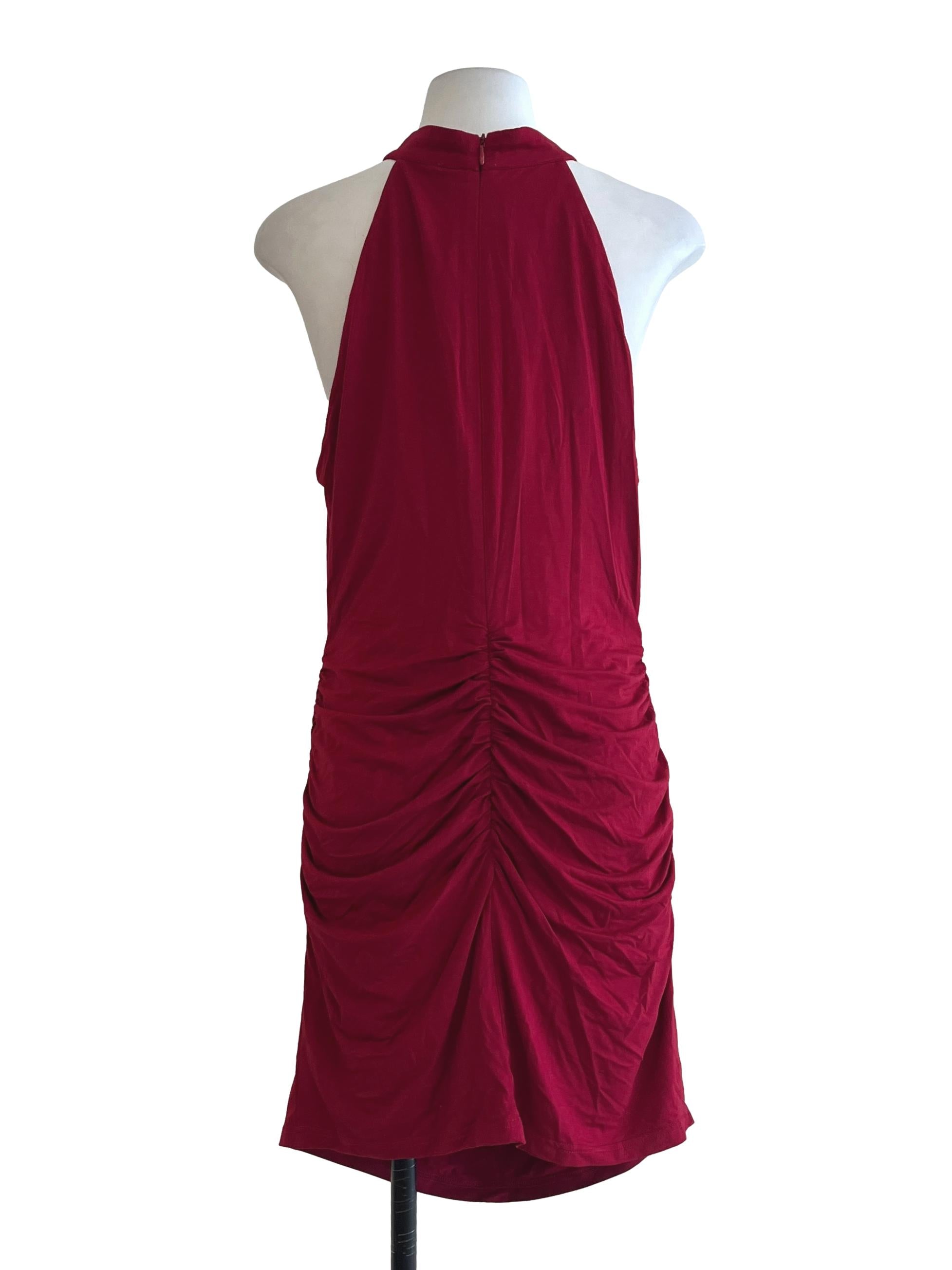 Candy Red Halter Sleeveless Bodycon Dress