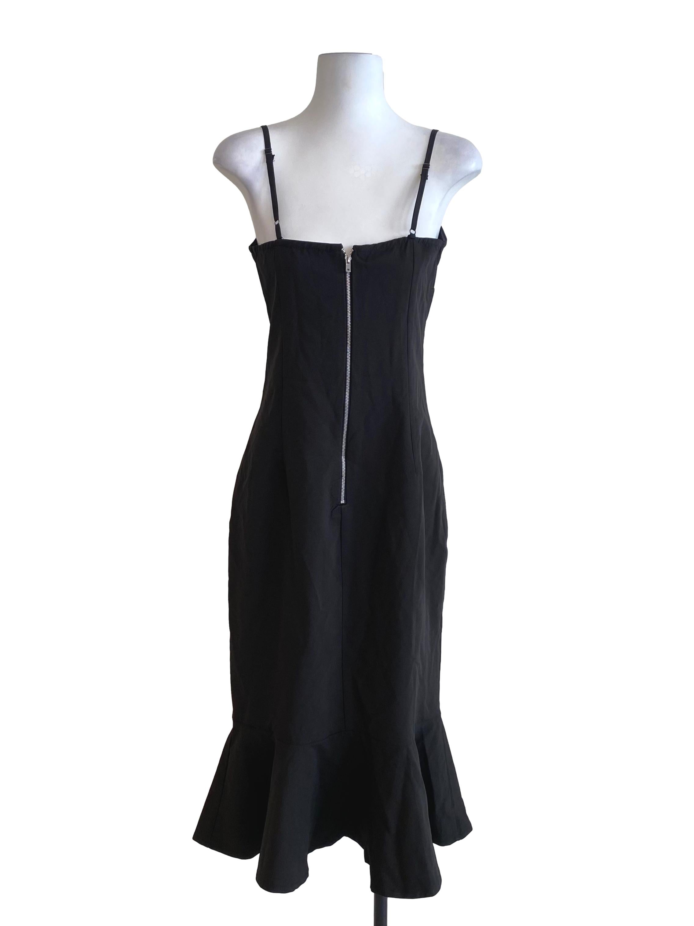Midnight Black Hem Cami Sleeveless Dress