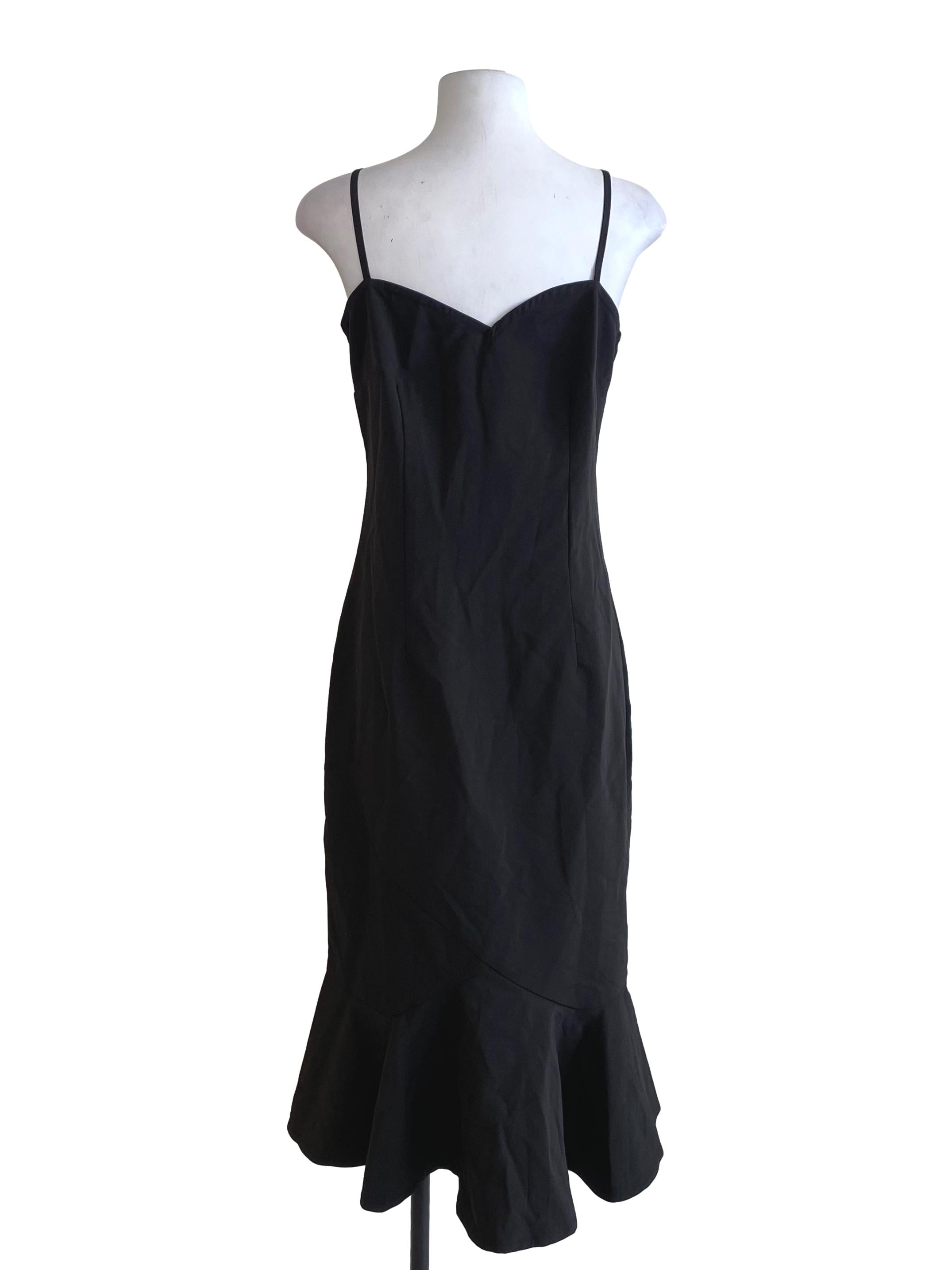 Midnight Black Hem Cami Sleeveless Dress