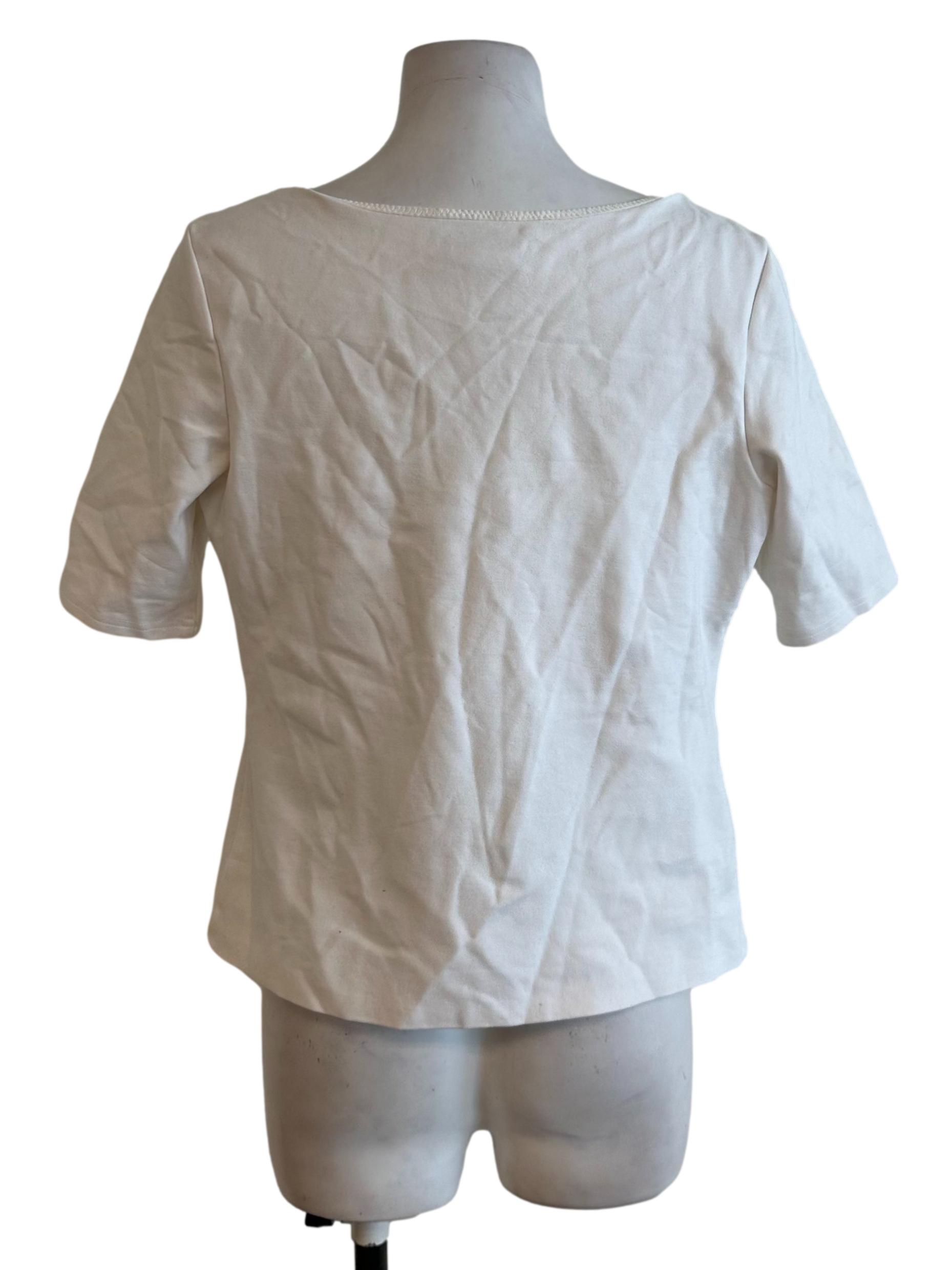 Snow White Plain Square Neck Top