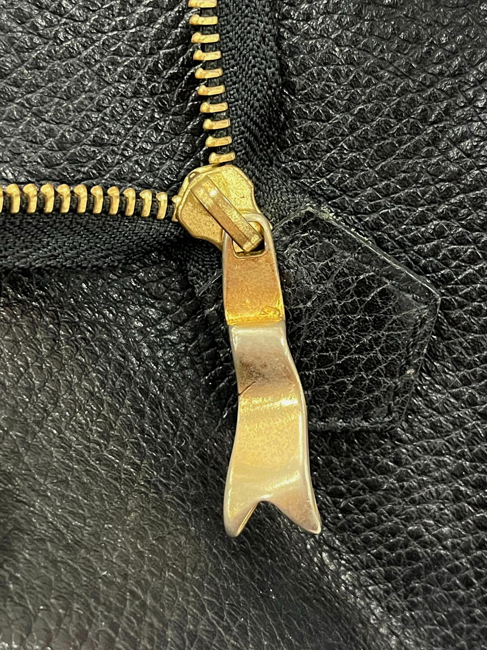 Black Leather Handle Handbag