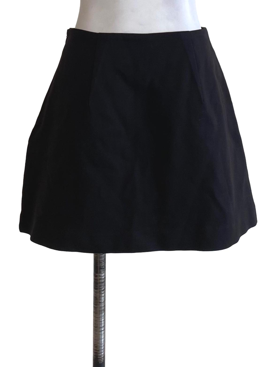 Onyx Black Plain Skorts