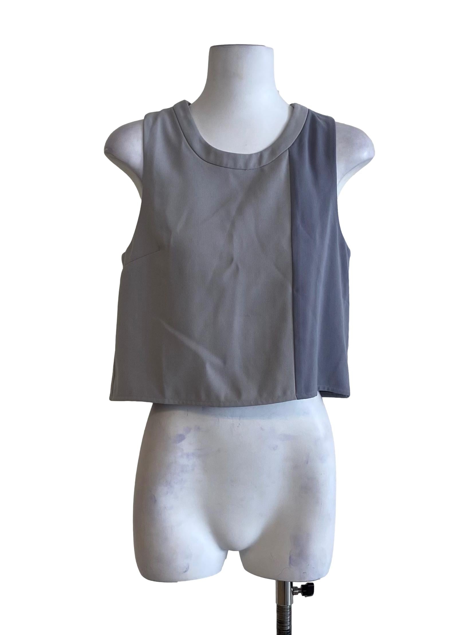 Light Coin Grey Sleeveless Top